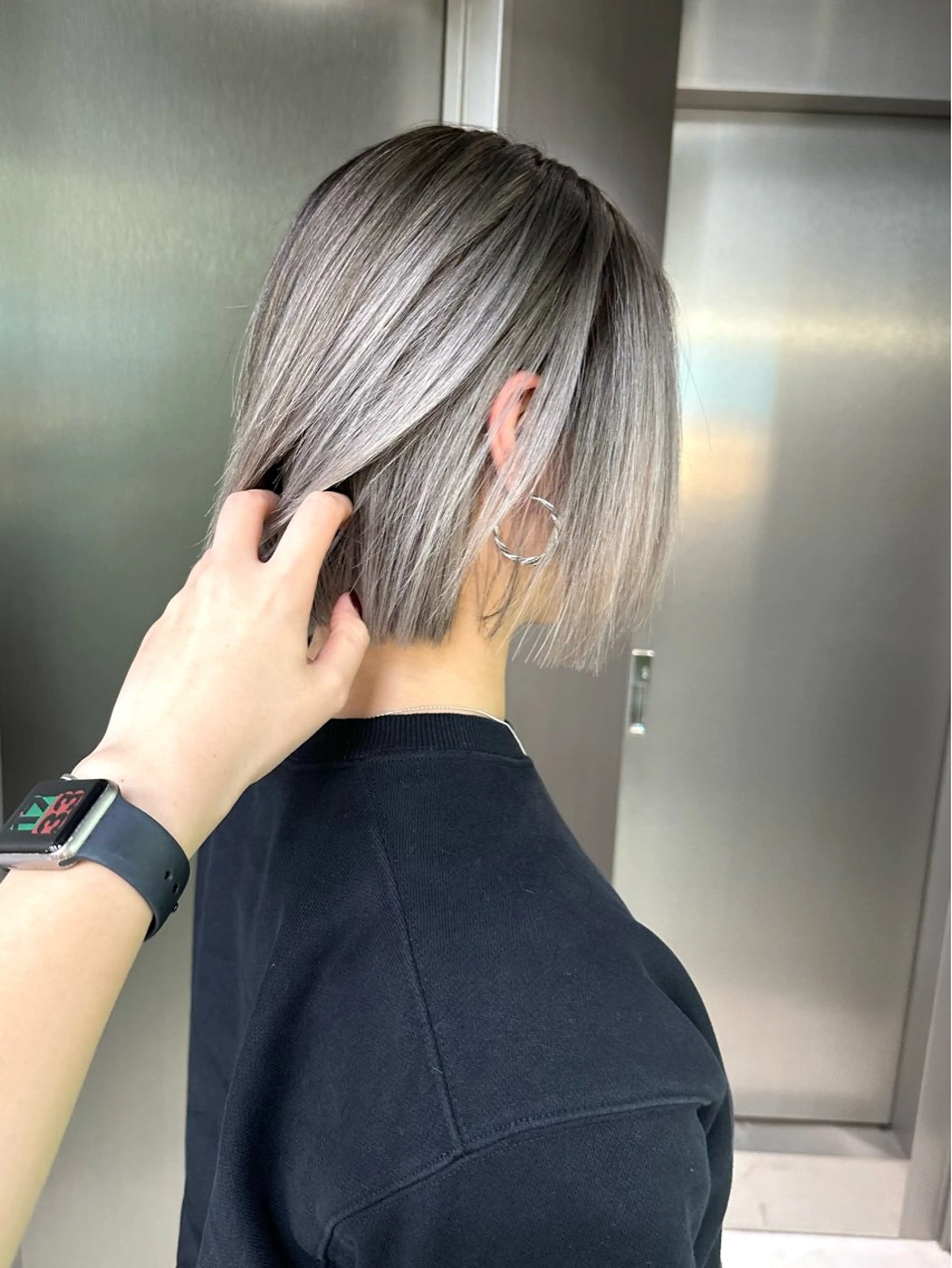ショート ヘアカラー ヘアセット 🫧バレイヤージュ/ ハイトーン/ミズキのヘアスタイル