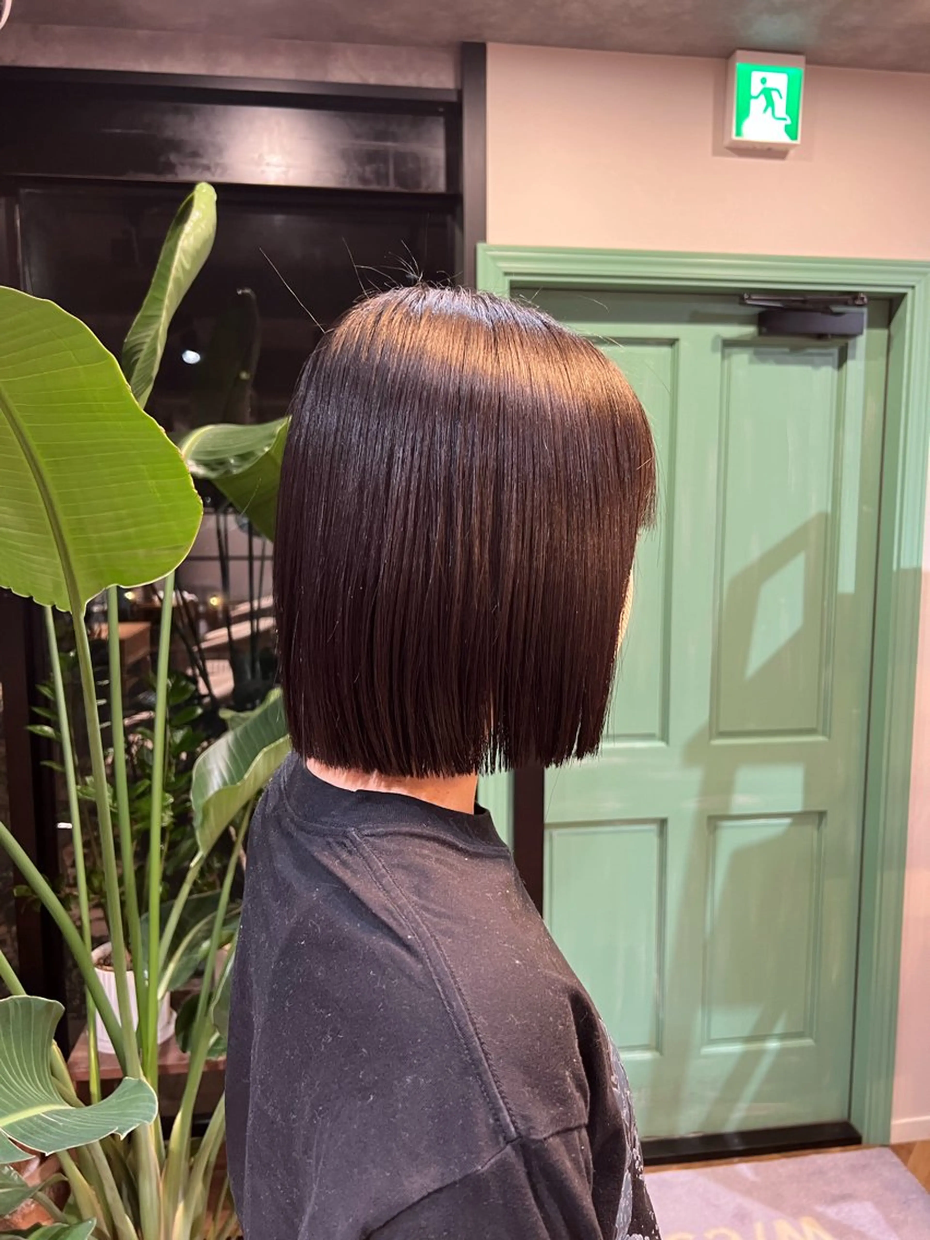 ミディアム ボブ カット 縮毛矯正 増田 晃大のヘアスタイル