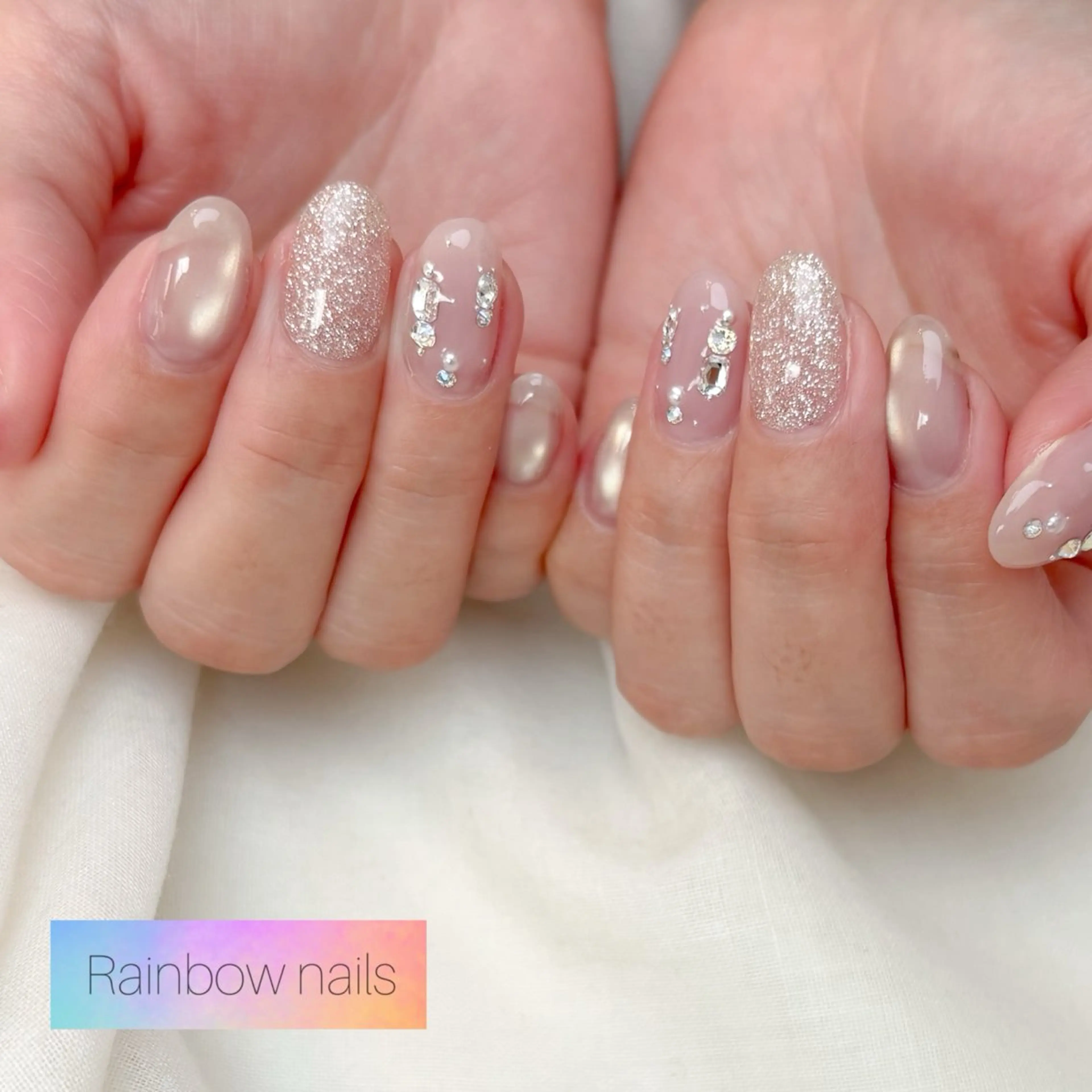 ネイル ハンドネイル Rainbow nailsくろちゃんのネイルデザイン