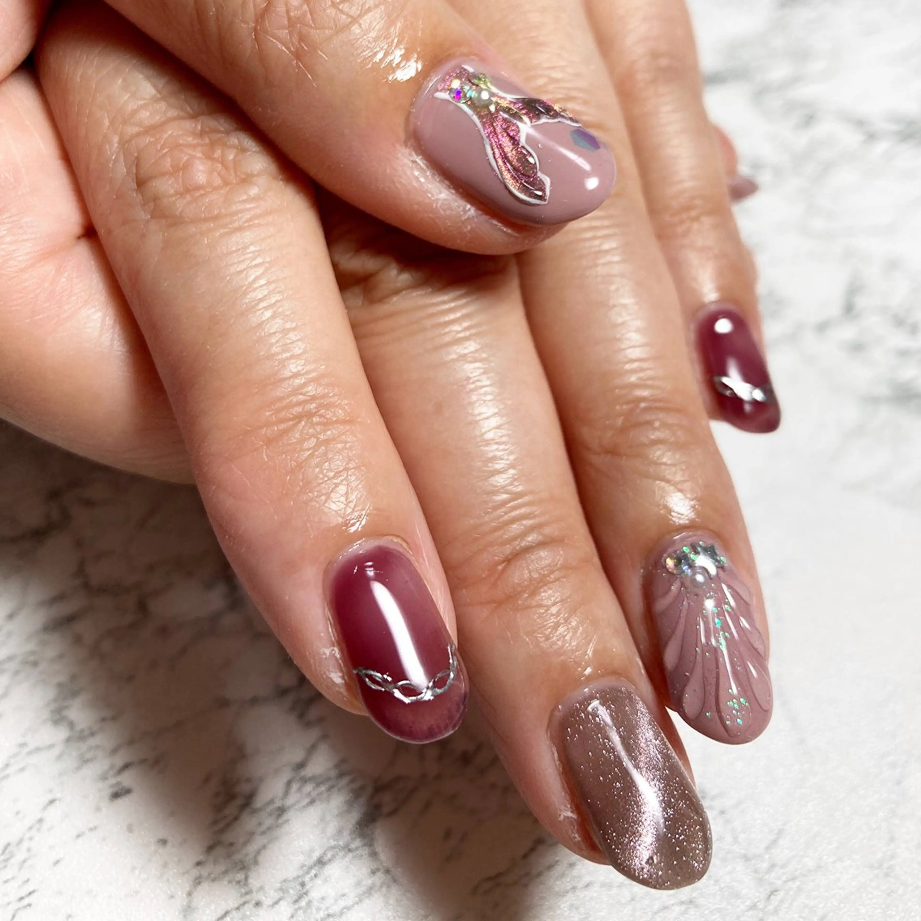 ネイル ジェルネイル パラジェル 手書きが得意🖌️ Y’s  nailのネイルデザイン