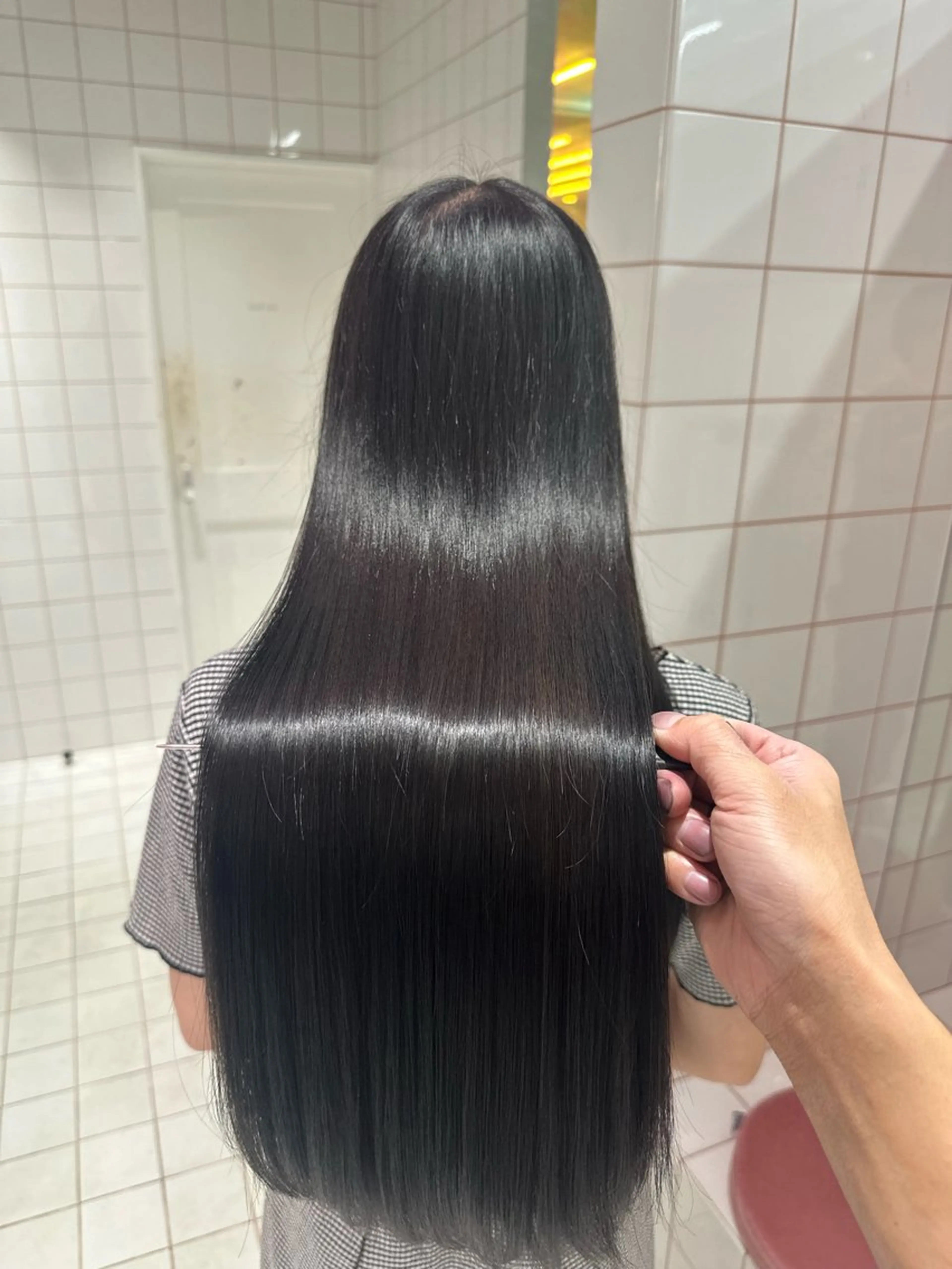 ロング カラー 縮毛矯正 ヘアカラー 縮毛矯正 トリートメント ✨縮毛矯正✨レイヤー ホウダカズヒロのヘアスタイル