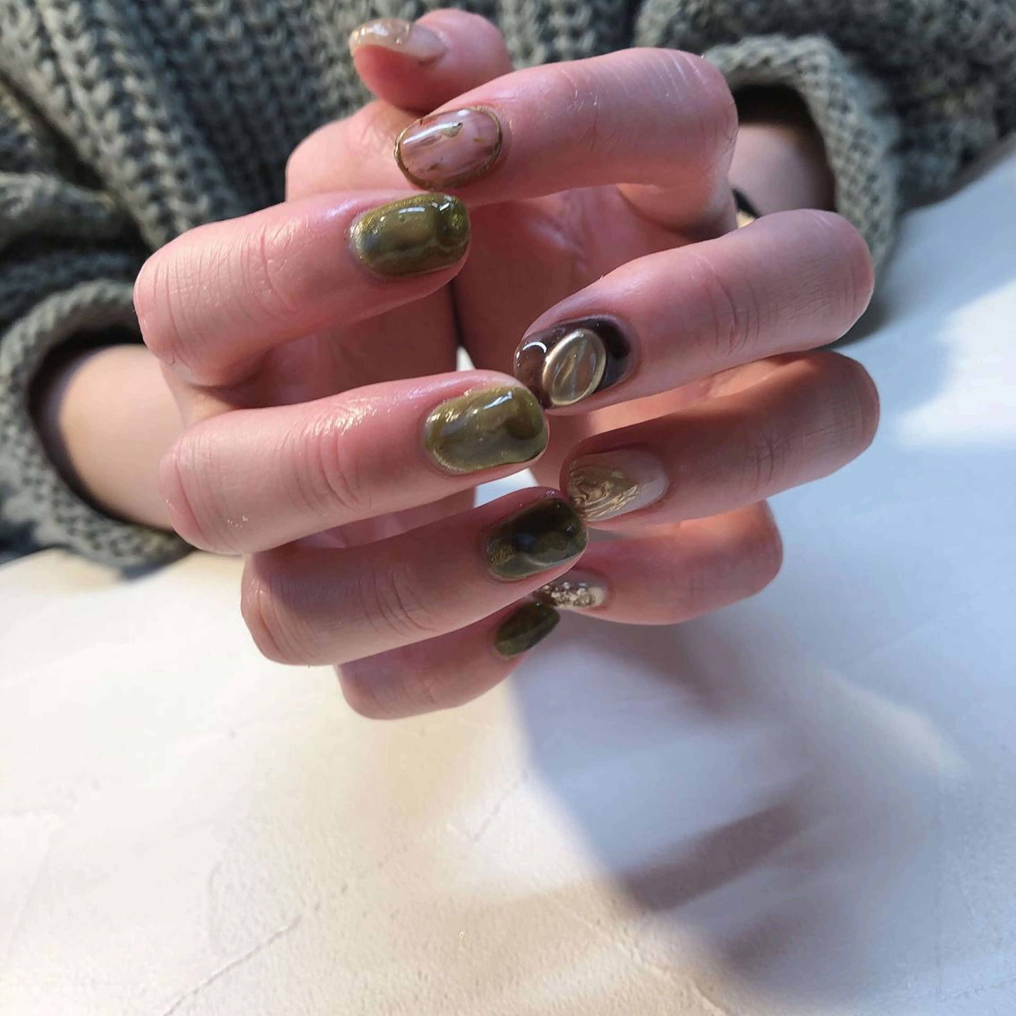 ネイル 持ち込み ニュアンスネイル ハンドネイル nails 🎀meのネイルデザイン