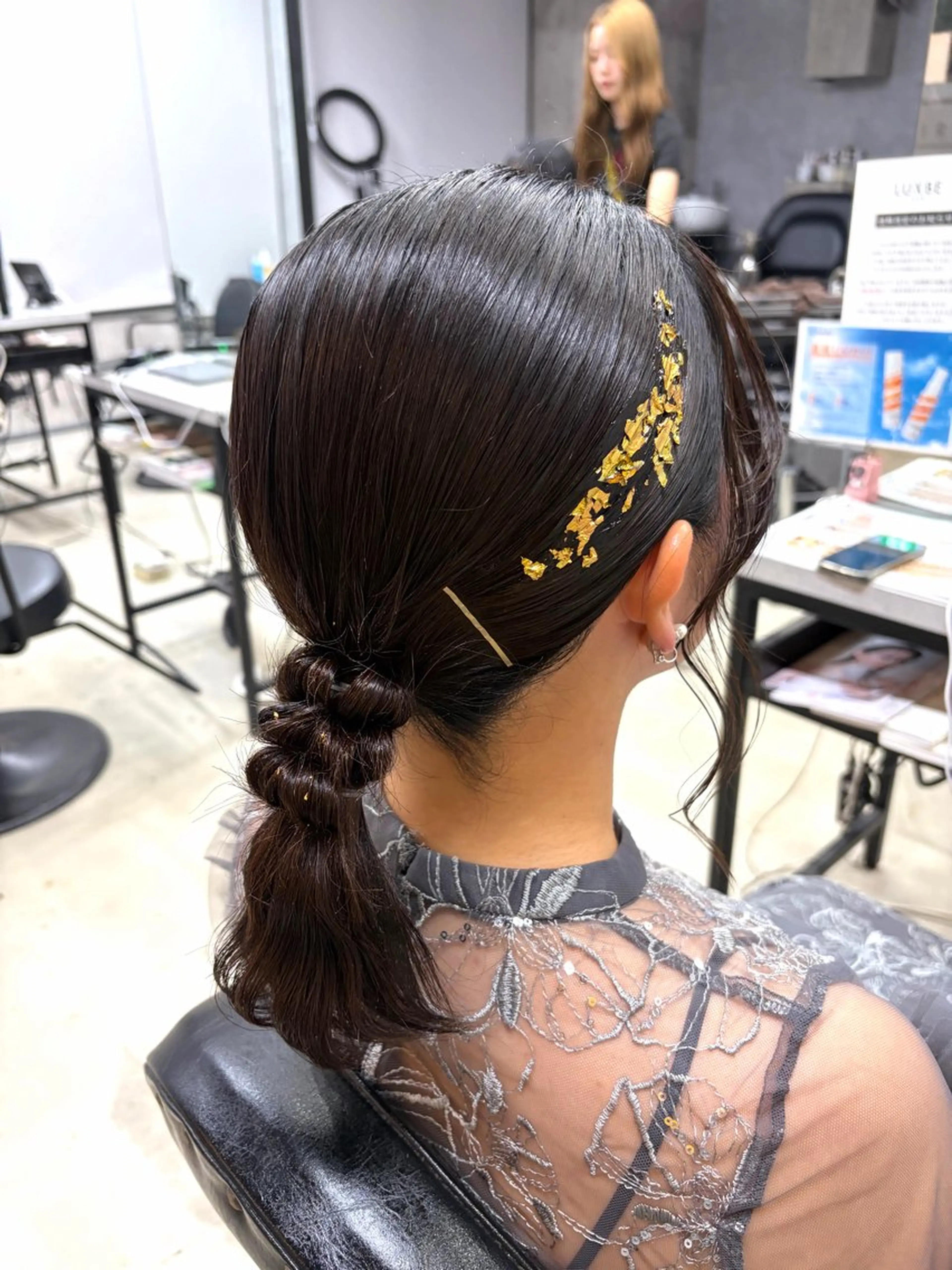 ミディアム ヘアアレンジ ヘアセット LUXBE LUCE 那覇小禄イオン店所属・LUXBE LUCE ひなののヘアスタイル