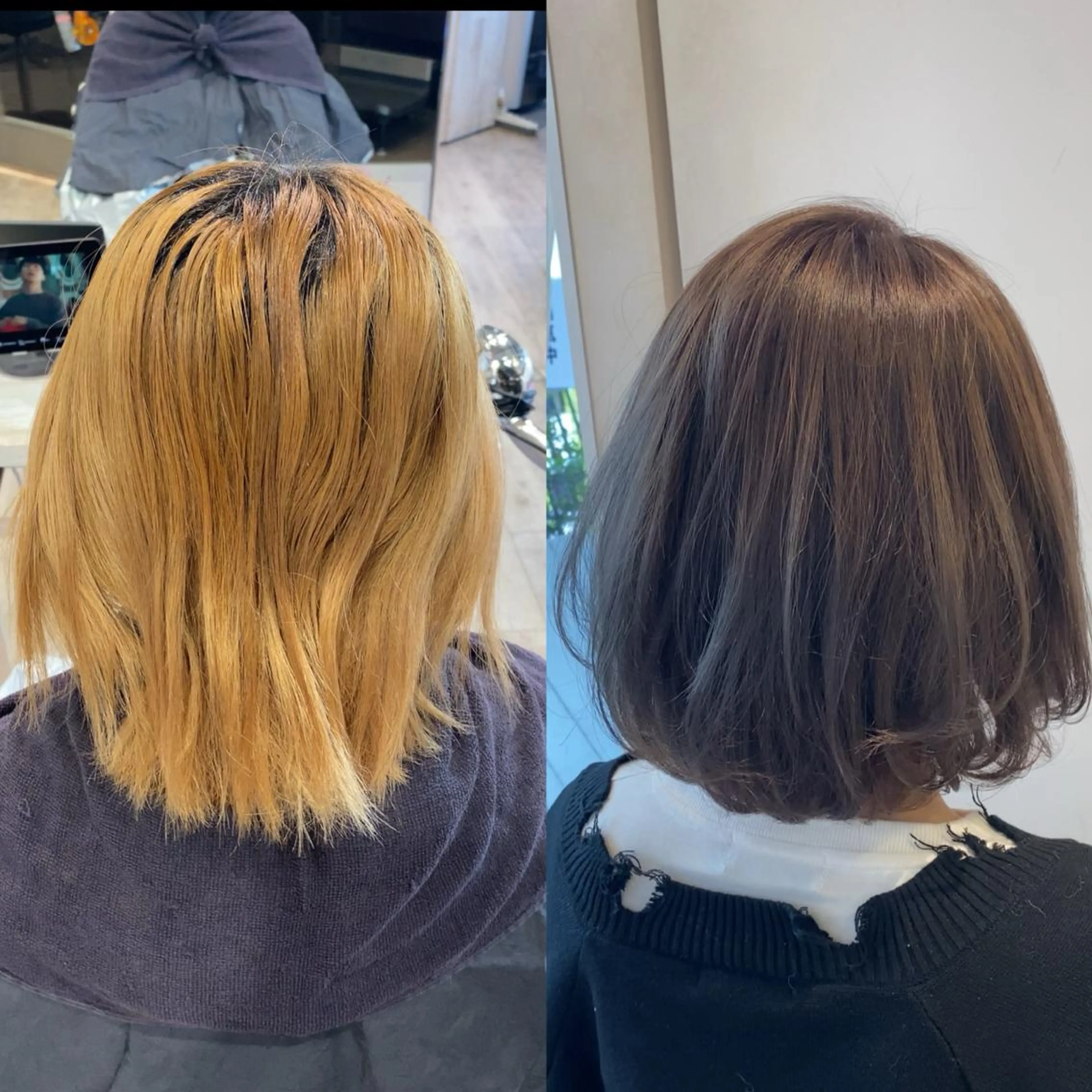 ショート カラー 顔まわりカット🌟 くびれヘア/寺門遥輝のヘアスタイル