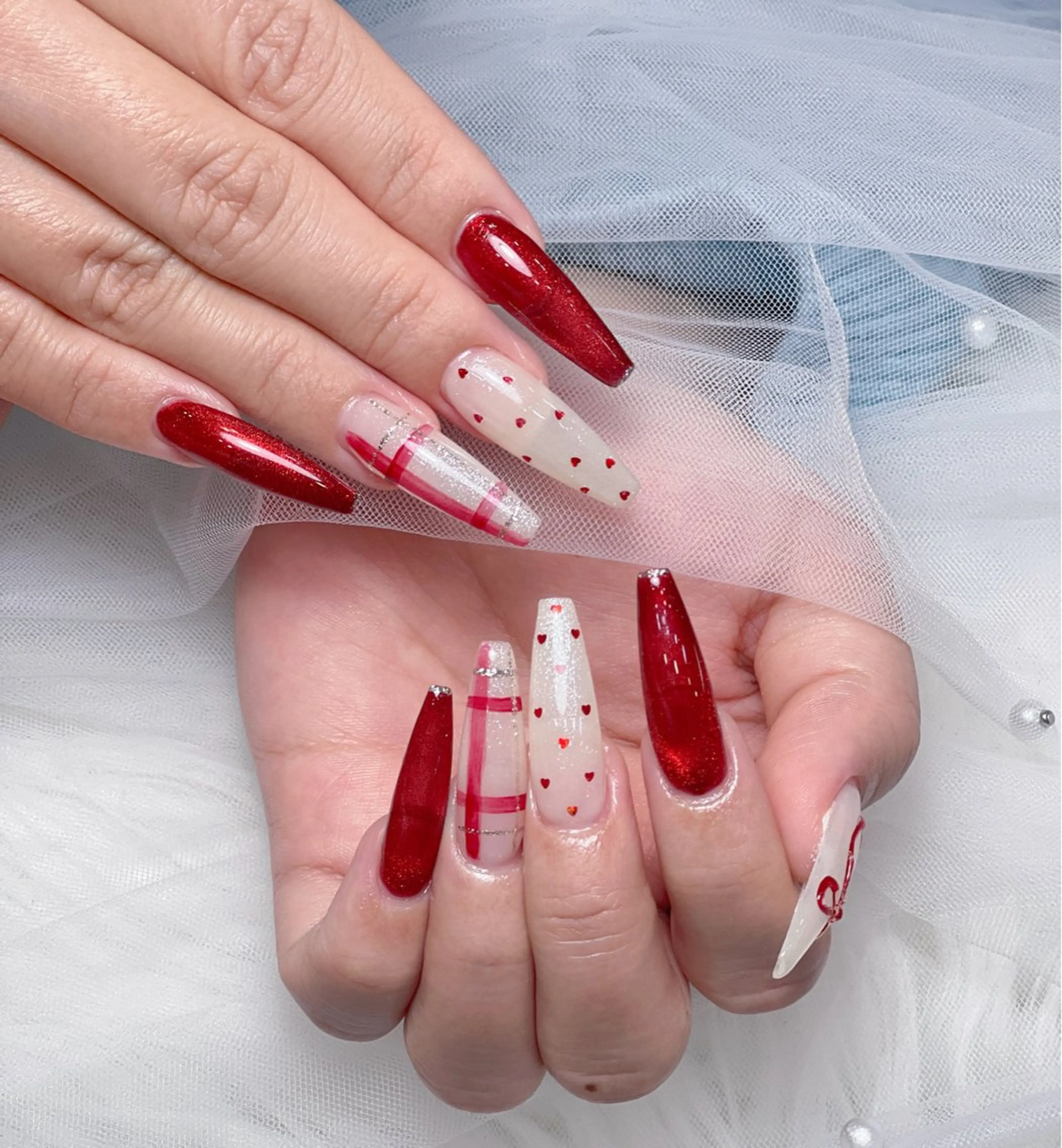 ネイル アートネイル オーロラネイル チークネイル 長さ出し フットネイル Miya_nail所属・Miya _nailのネイルデザイン