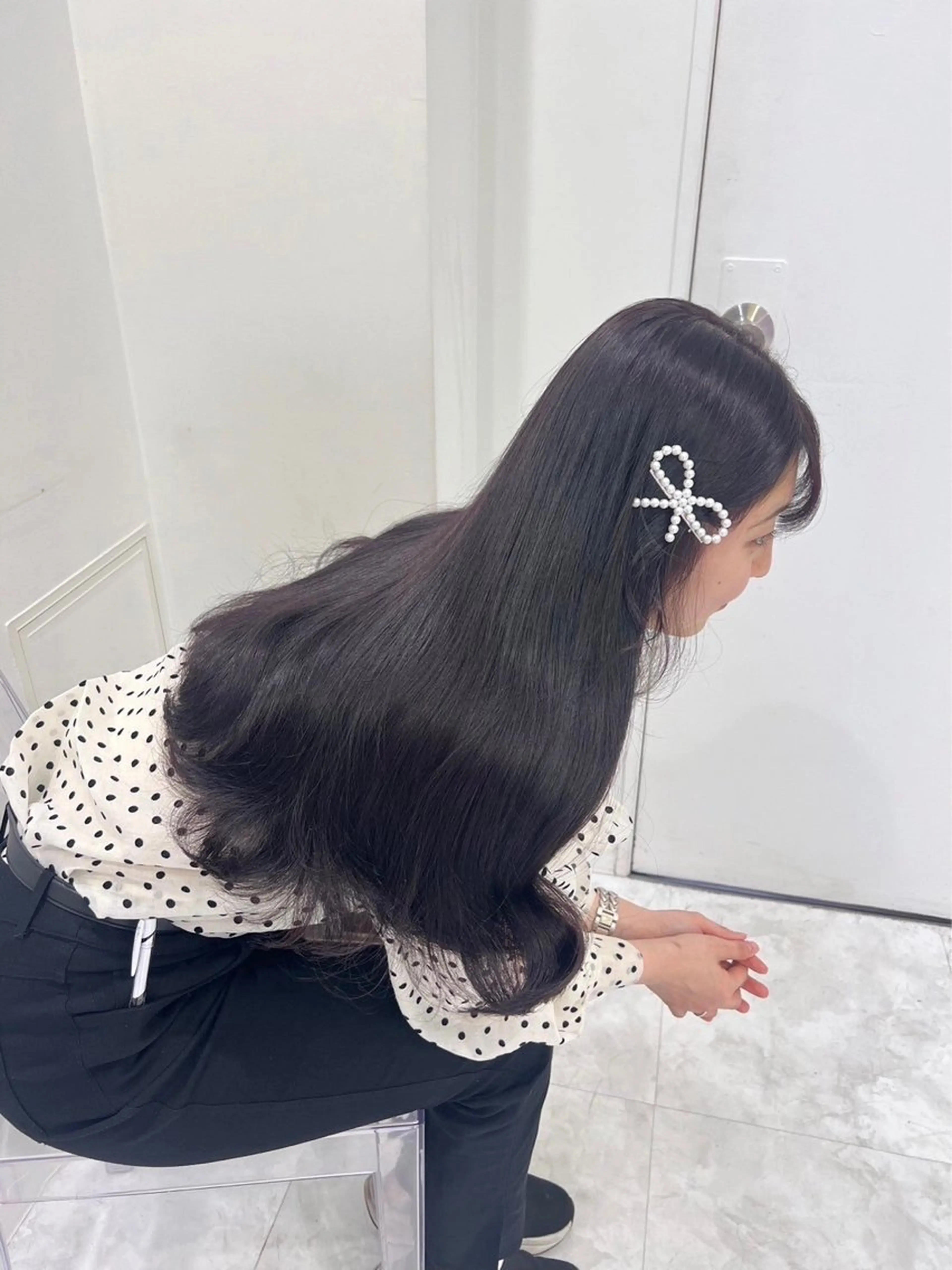 ロング カラー ヘアカラー トリートメント 寒色❄️韓国カラー Ukyouのヘアスタイル