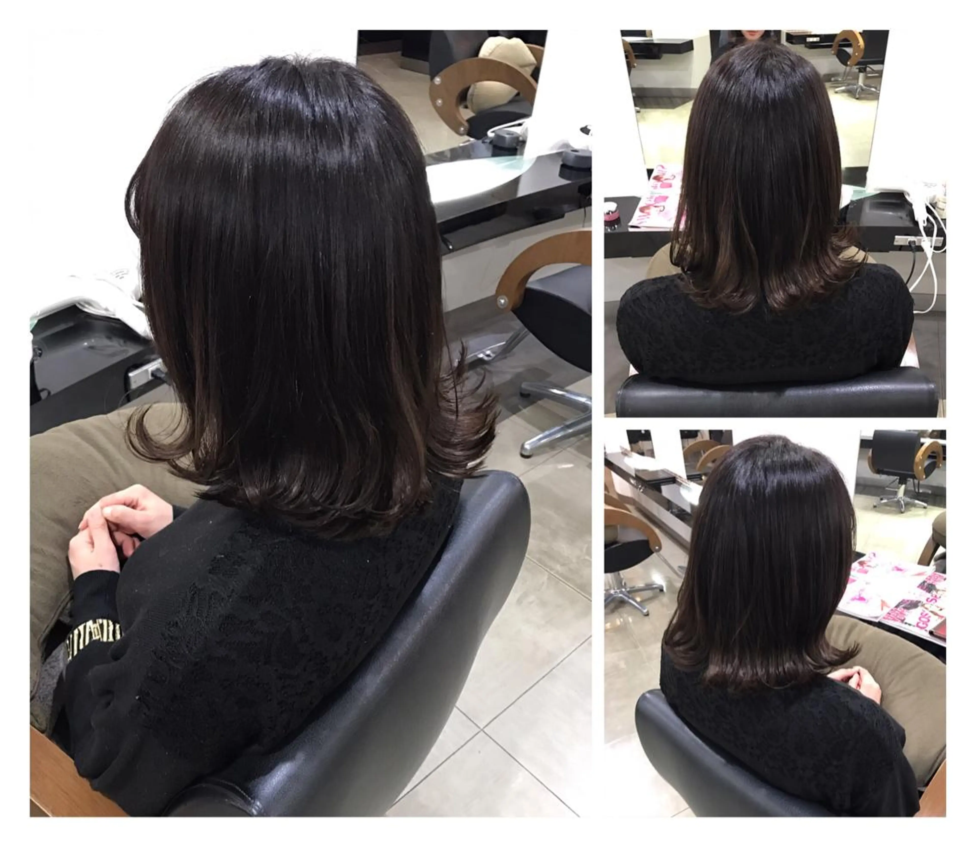 ミディアム カラー ヘアアレンジ 外ハネヘア 烏山 達也のヘアスタイル