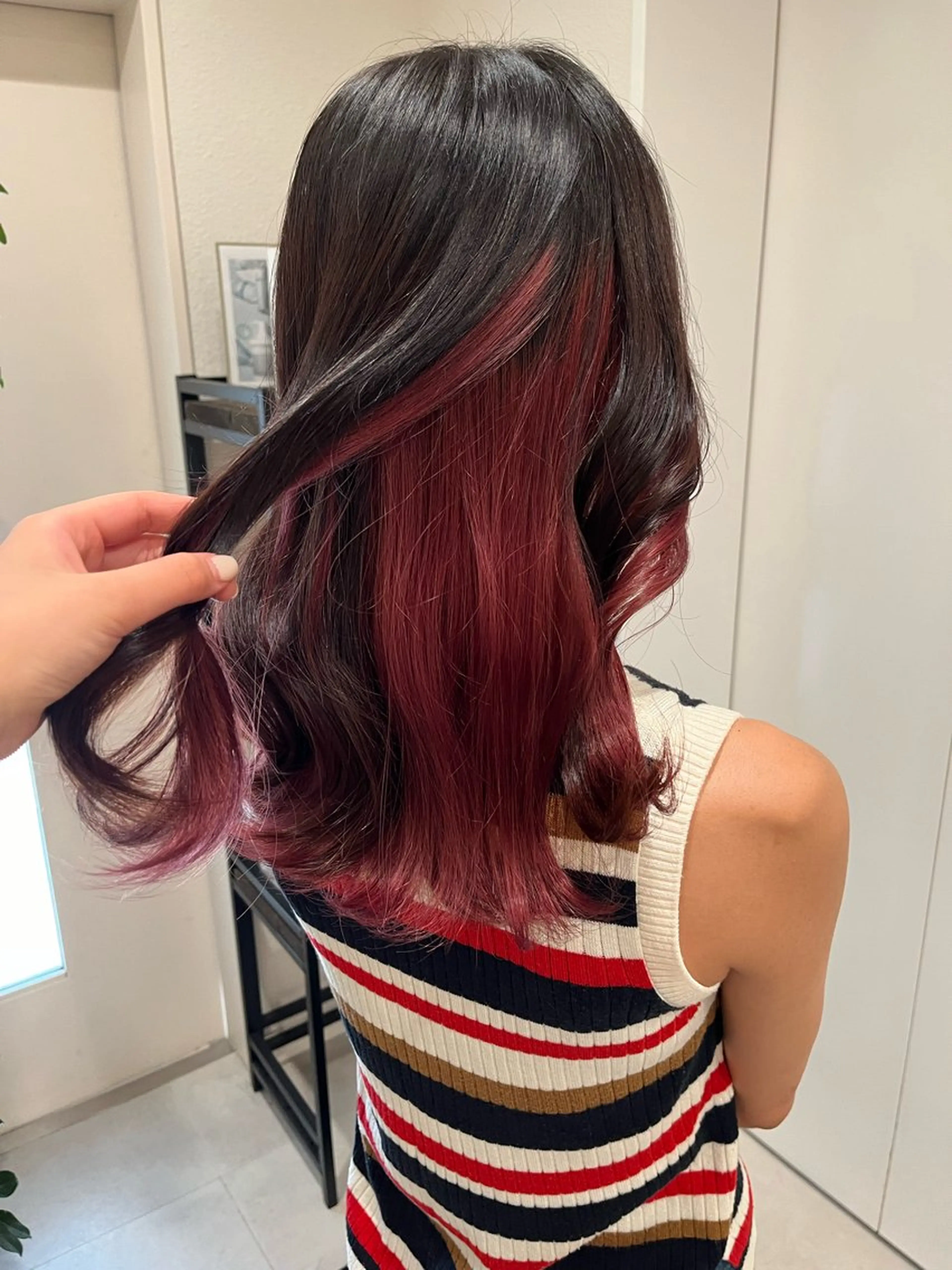 セミロング カラー ピンクカラー ゆな🎀ハイトーン /レイヤーのヘアスタイル