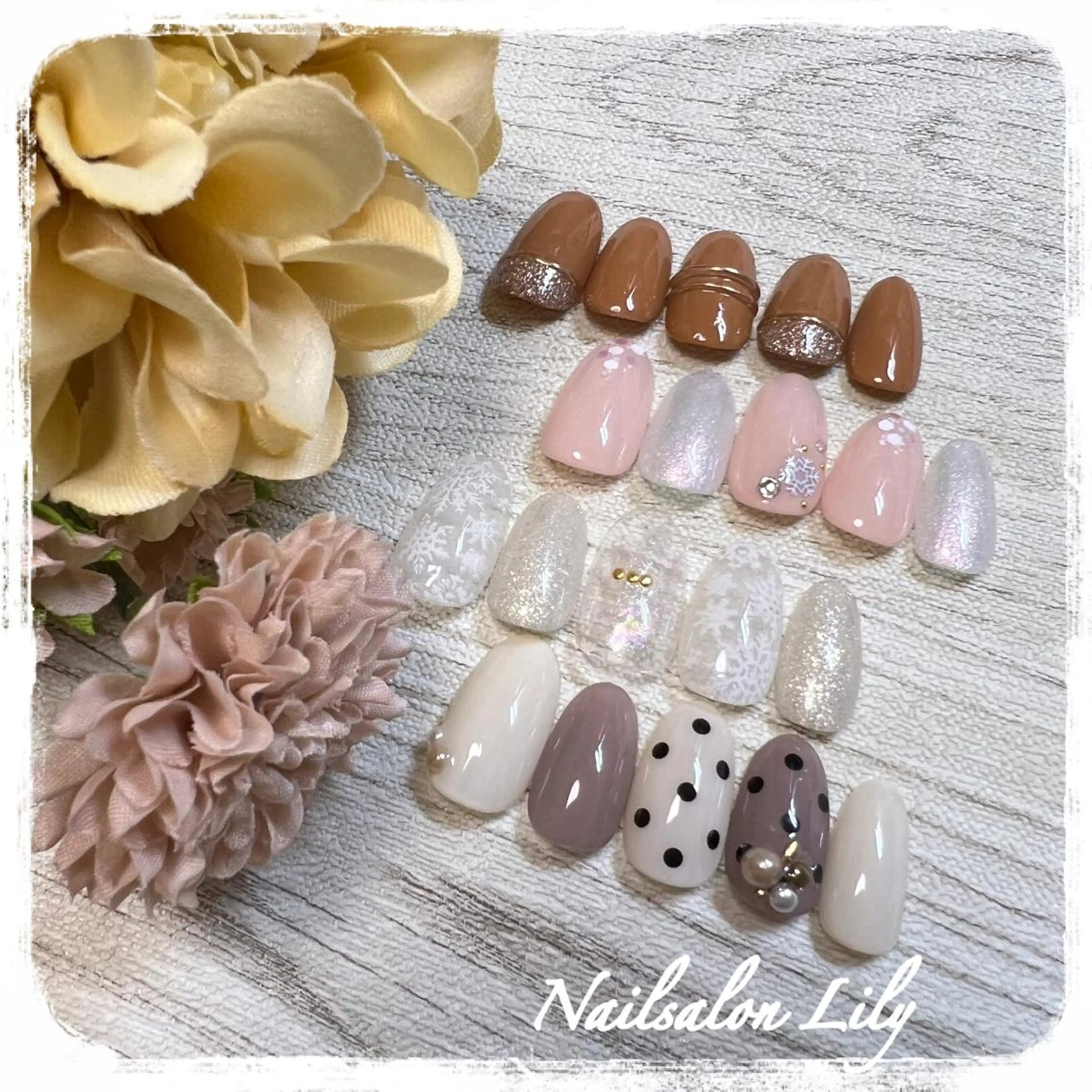 ネイル シンプルネイル Lily*nail 🌻Mii🌻のネイルデザイン
