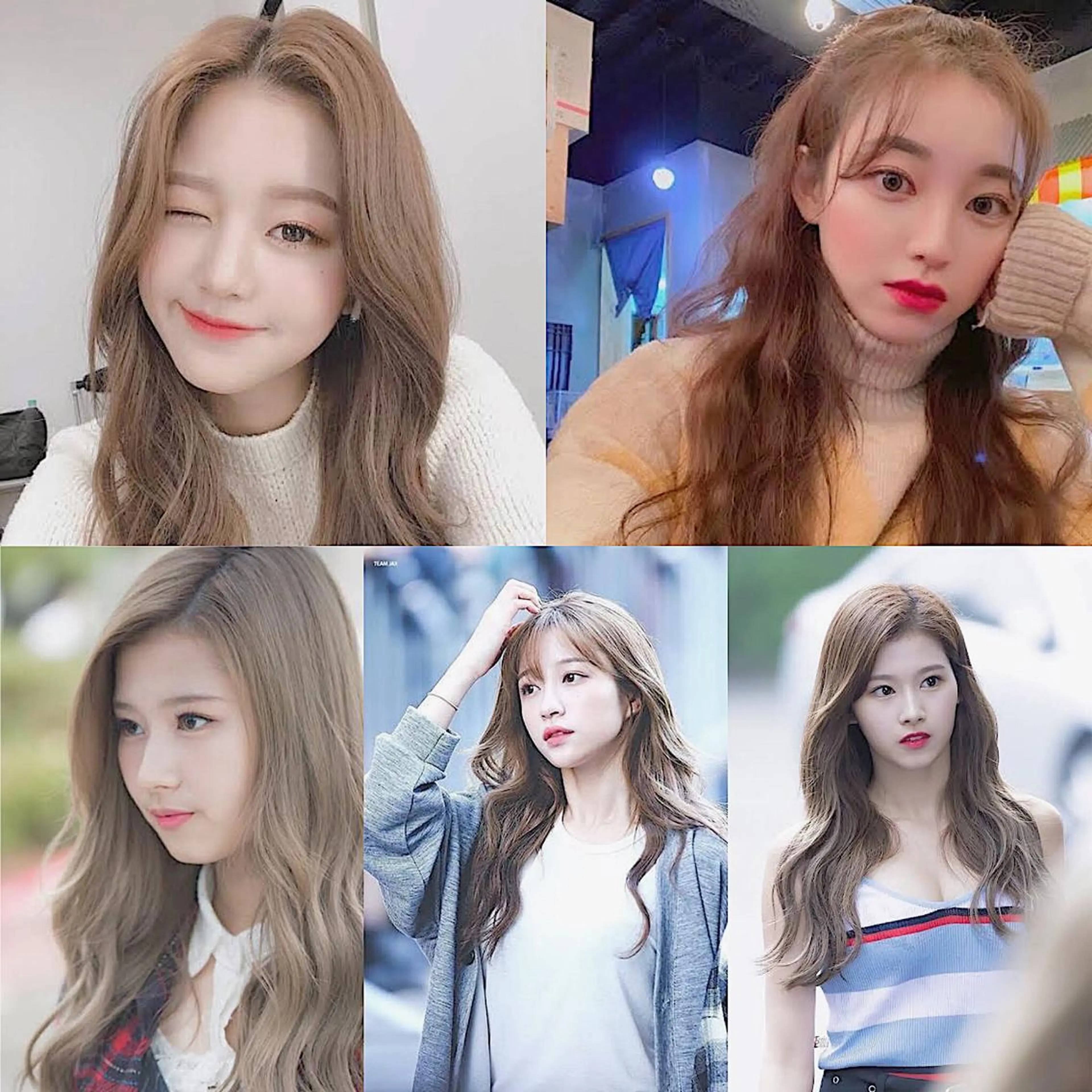 セミロング カラー パーマ ヘアアレンジ バレイヤージュ ベージュカラー ブリーチ 透明感カラー グラデーションカラー 【ツヤ髪美容師】 ツダケイスケのヘアスタイル