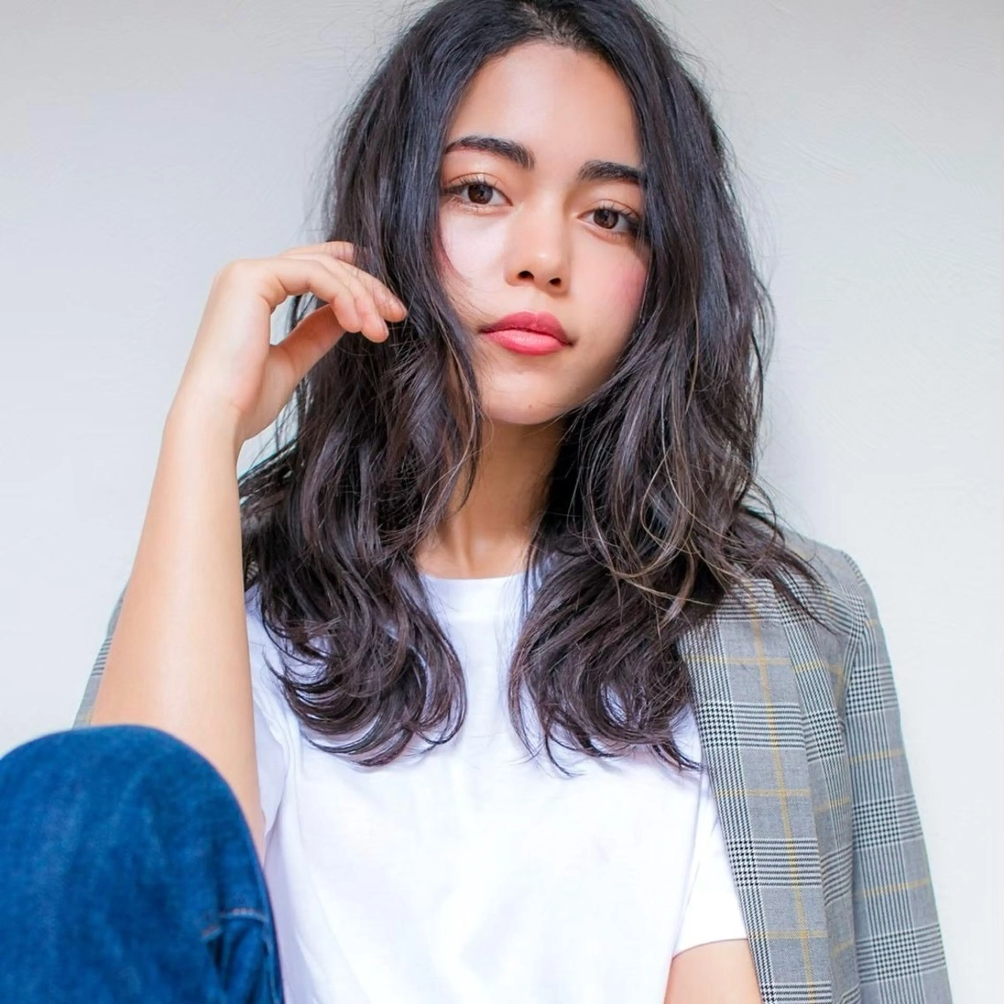 セミロング パーマ 縮毛矯正/ストンボブ Wカラー💎ヒデジのヘアスタイル