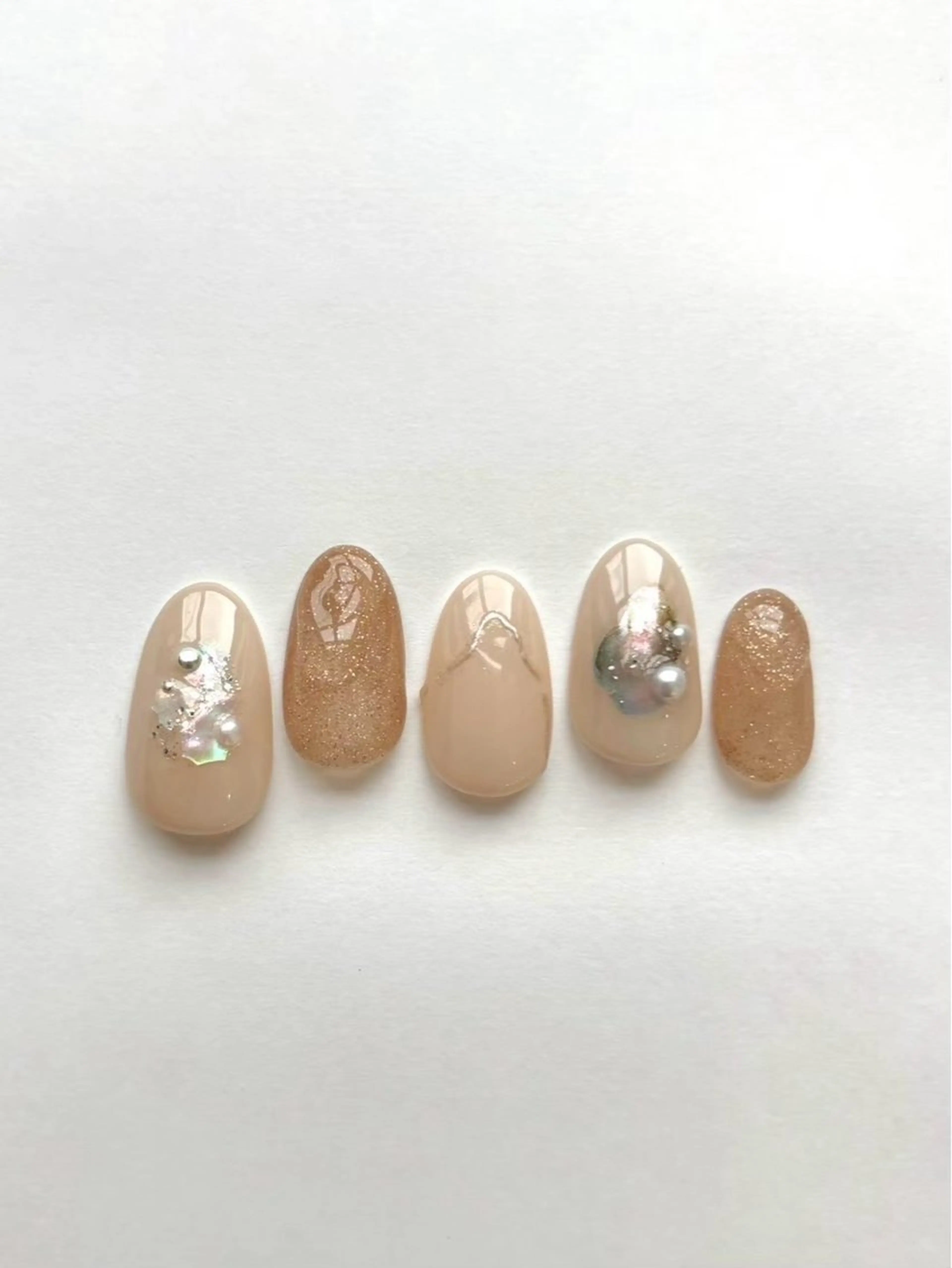 春におすすめ🌸自爪を削らないパラジェル使用✨️ジェルオフなし✨️サンプルから選べる10本アートの写真