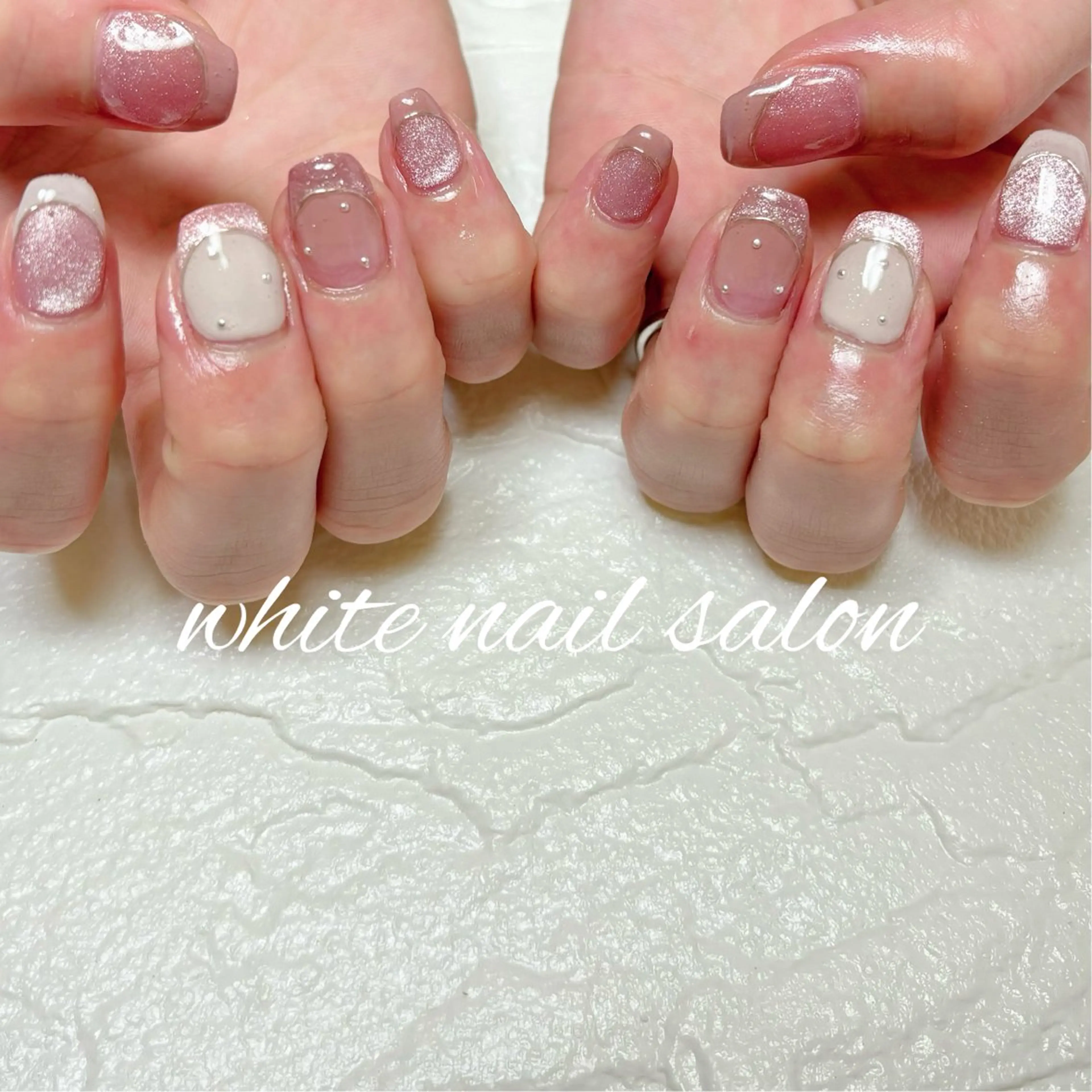ネイル 持ち込み ホワイト ハンドネイル white nail salonのネイルデザイン