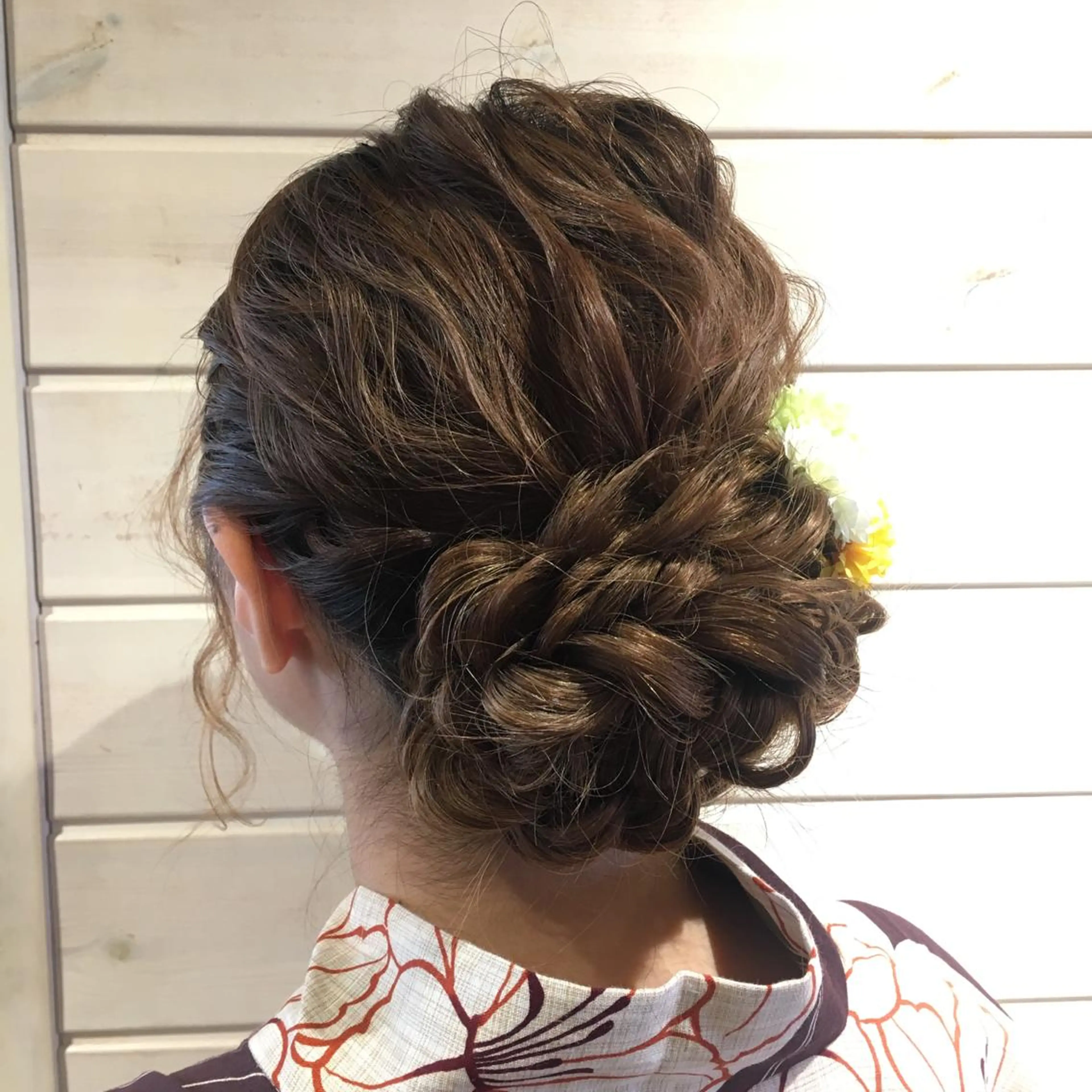 セミロング ヘアアレンジ 野崎 ひかりのヘアスタイル