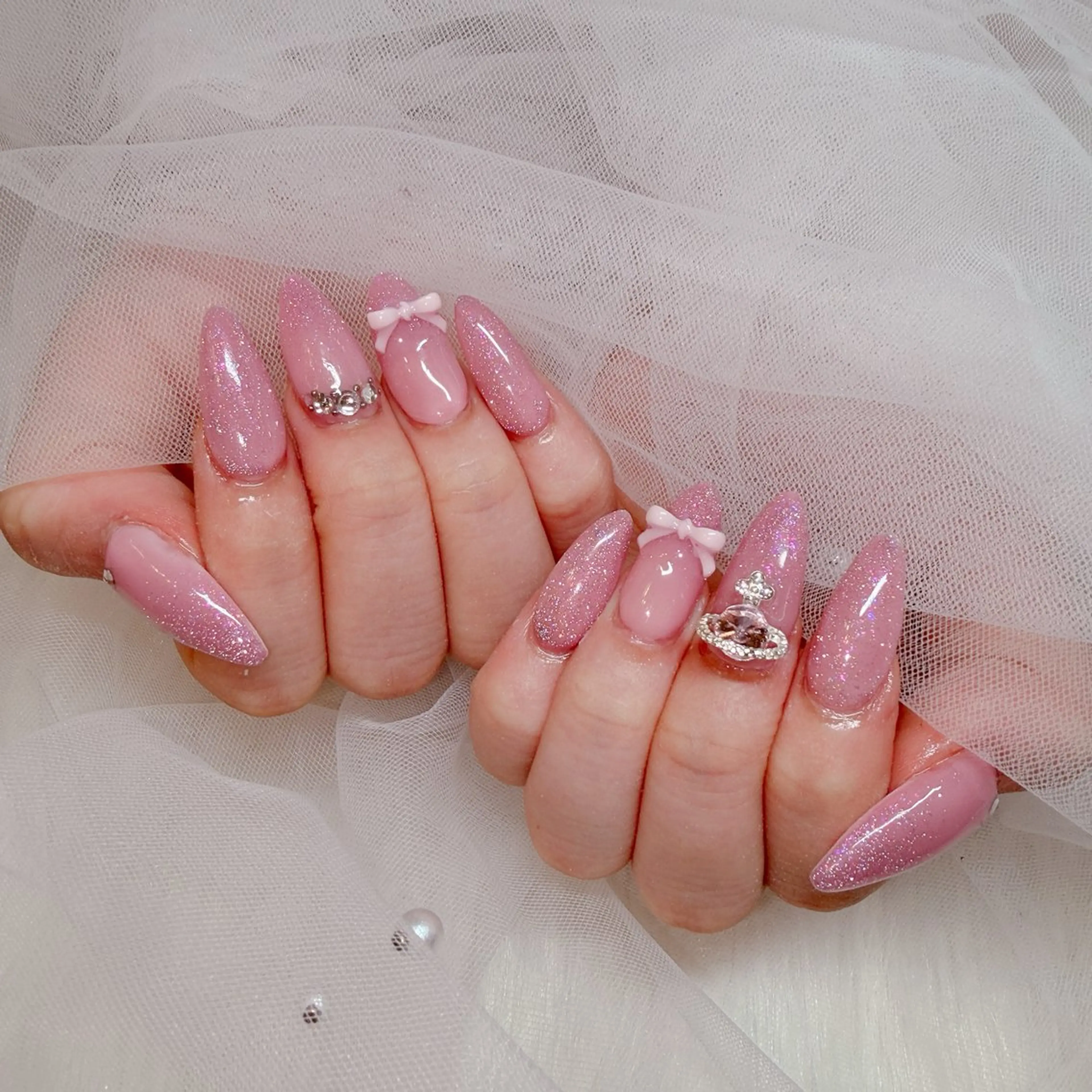 ネイル フラッシュネイル ピンク スカルプネイル シンプルネイル ラクロレ ハナ︎🌼のネイルデザイン