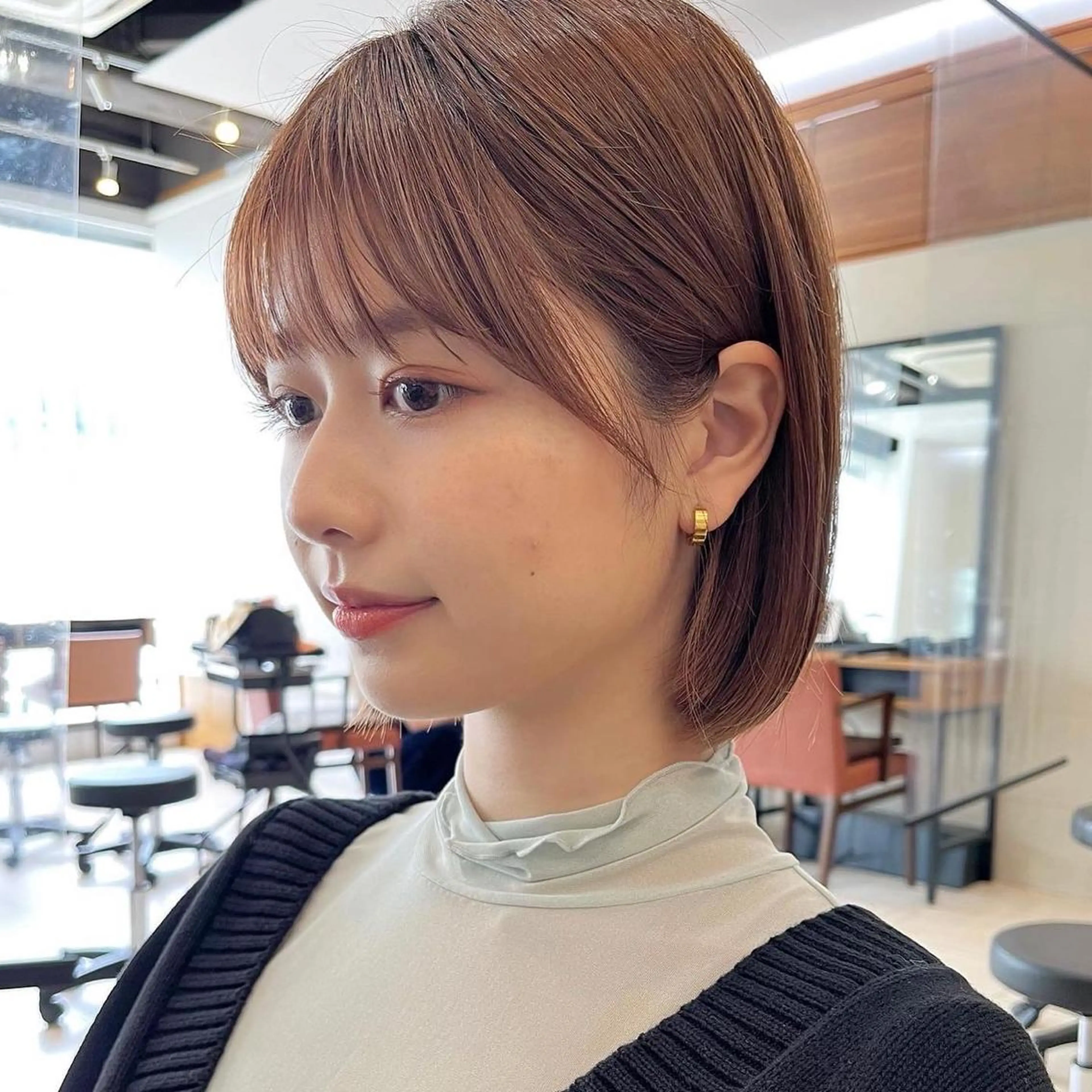 ショート カラー 🌱小顔ヘア/ボブ ミディアム/双葉🌱のヘアスタイル