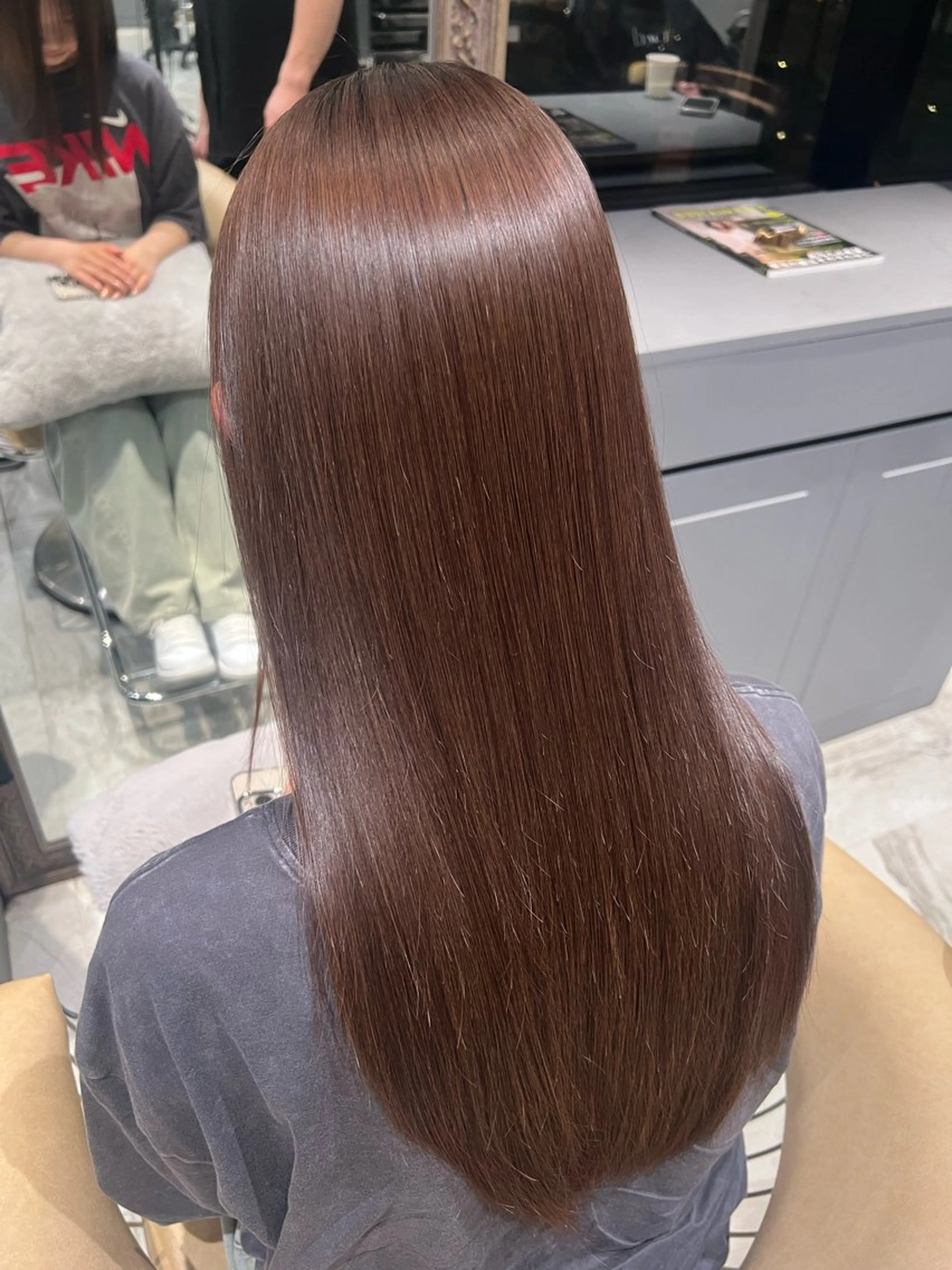 ロング 縮毛矯正 あさひ/透明感 ／ハイトーンのヘアスタイル