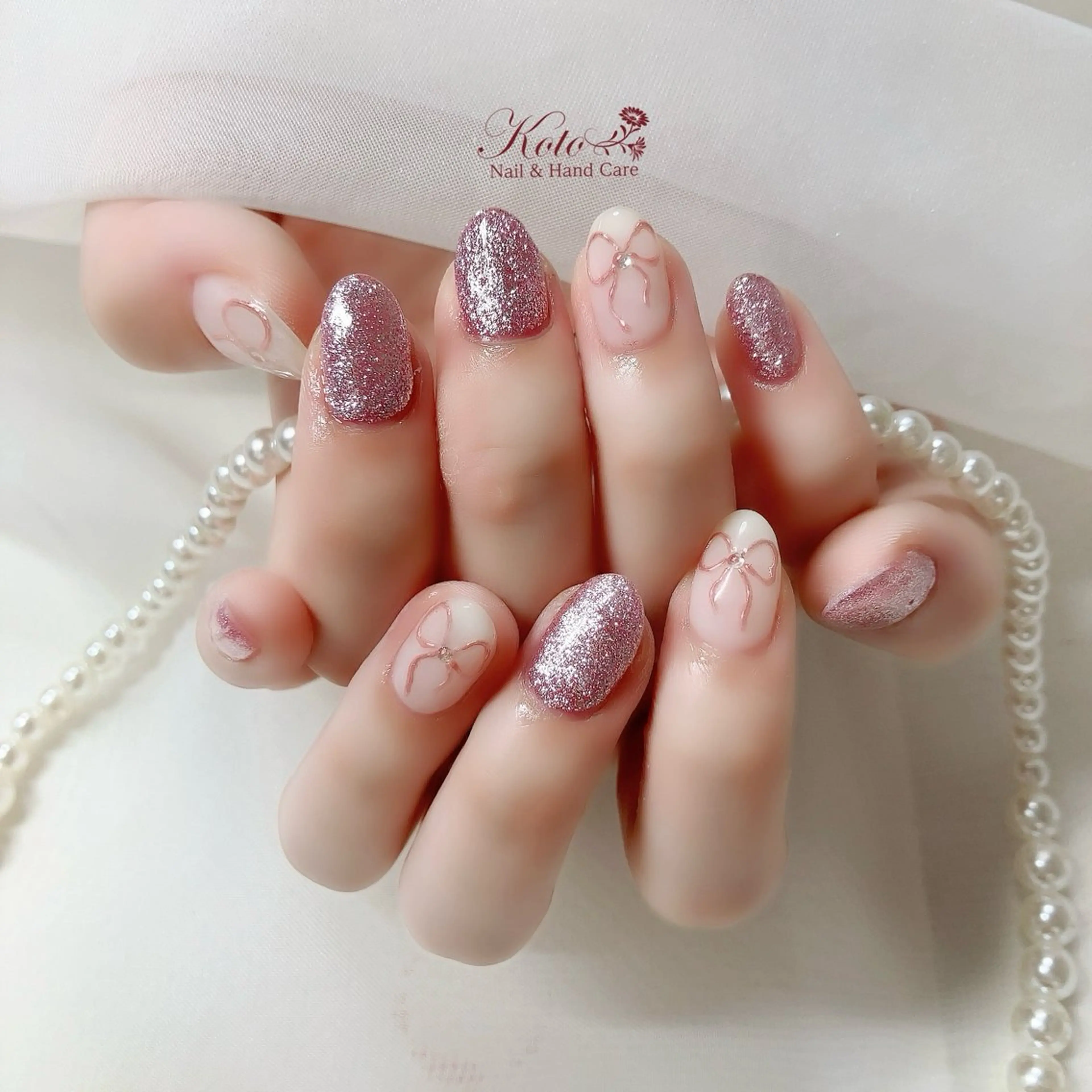 ネイル 長さ出し ジェルネイル 持ち込み ニュアンスネイル 赤色 ハンドネイル Nail Salon KOTOのネイルデザイン