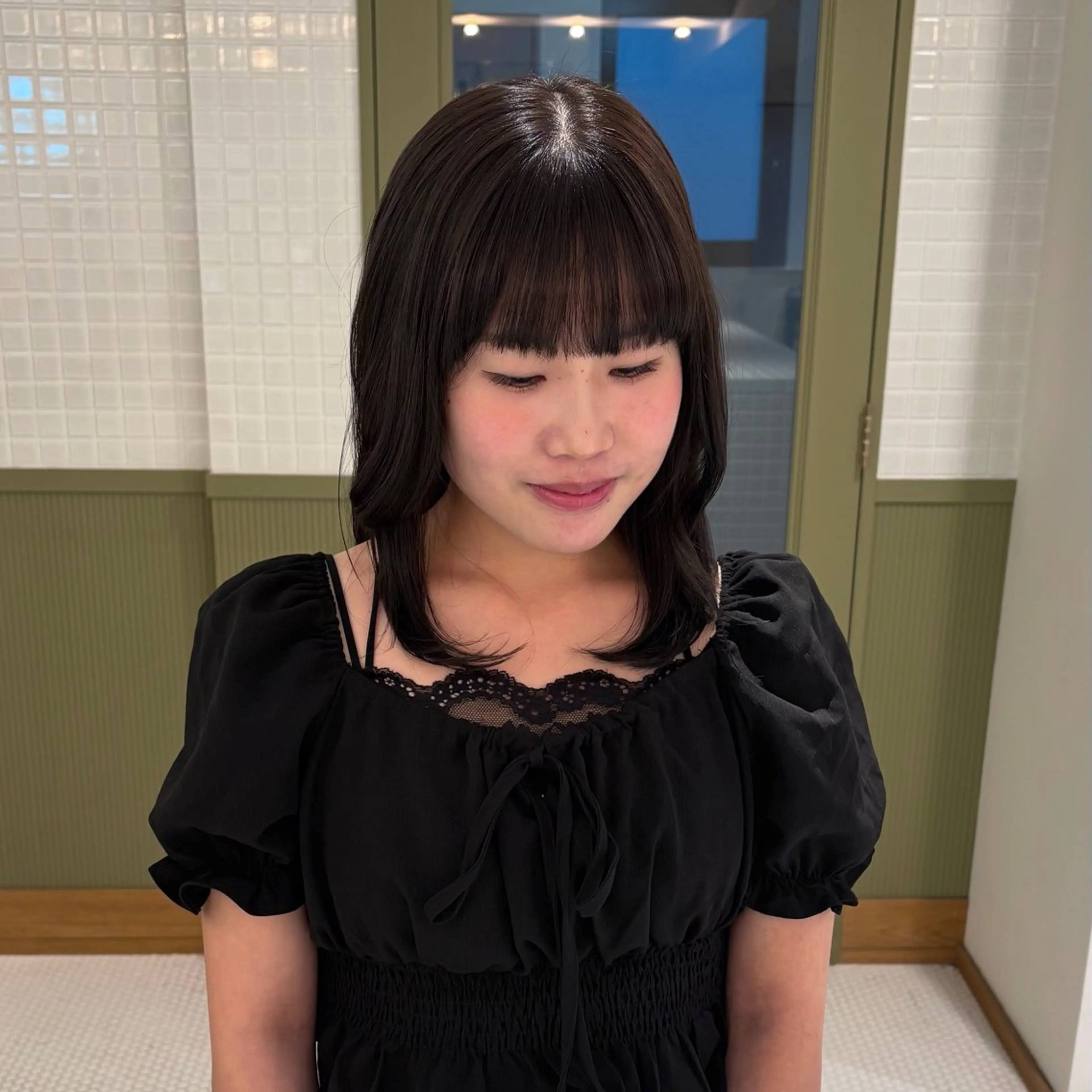 ミディアム カラー ヘアアレンジ ヘアカラー ☕️NOA / レイヤーカット🍮のヘアスタイル