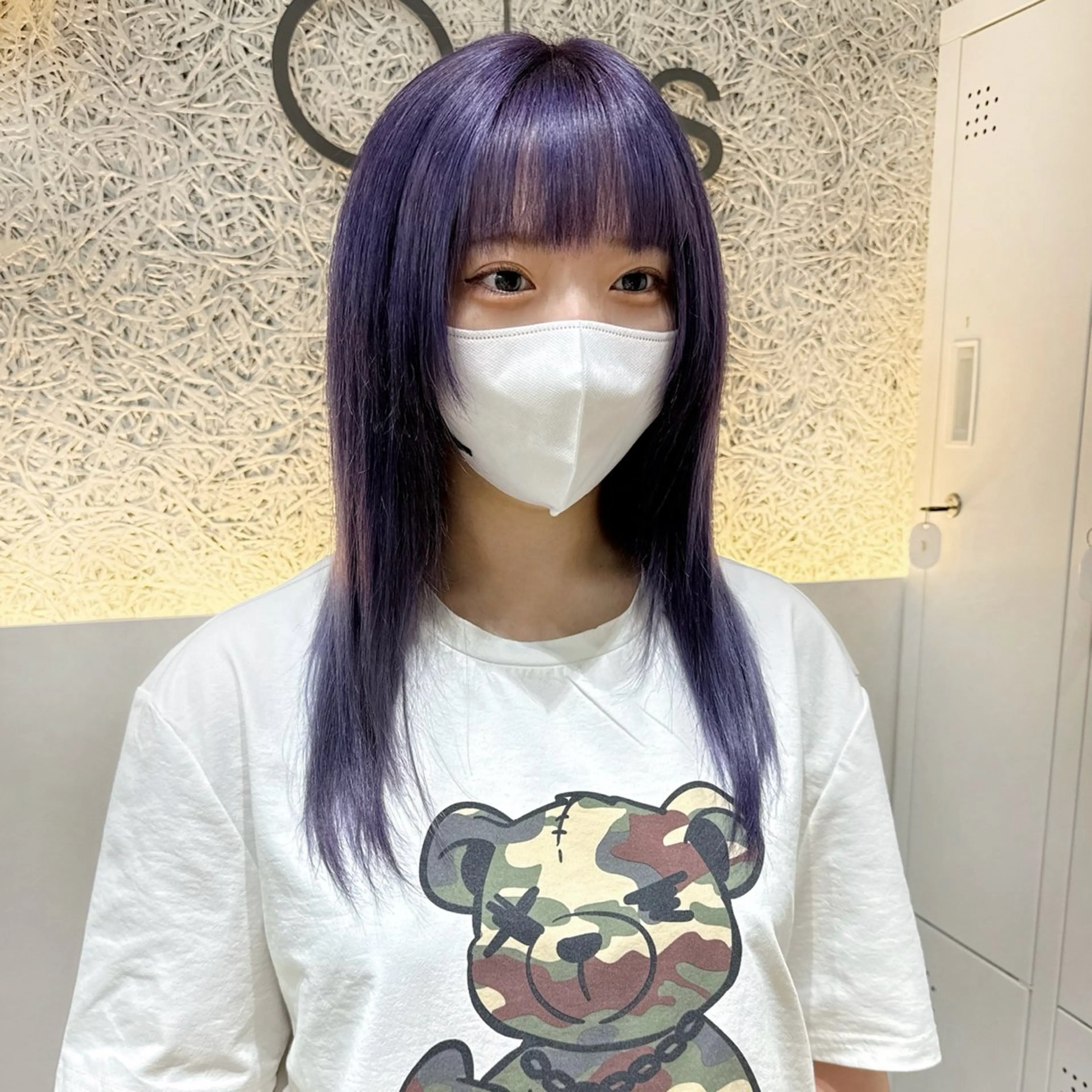 ロング カラー ブリーチ パープルカラー カット ヘアカラー トリートメント 🌱ブリーチ・透明感 カラー/mapi🦭のヘアスタイル