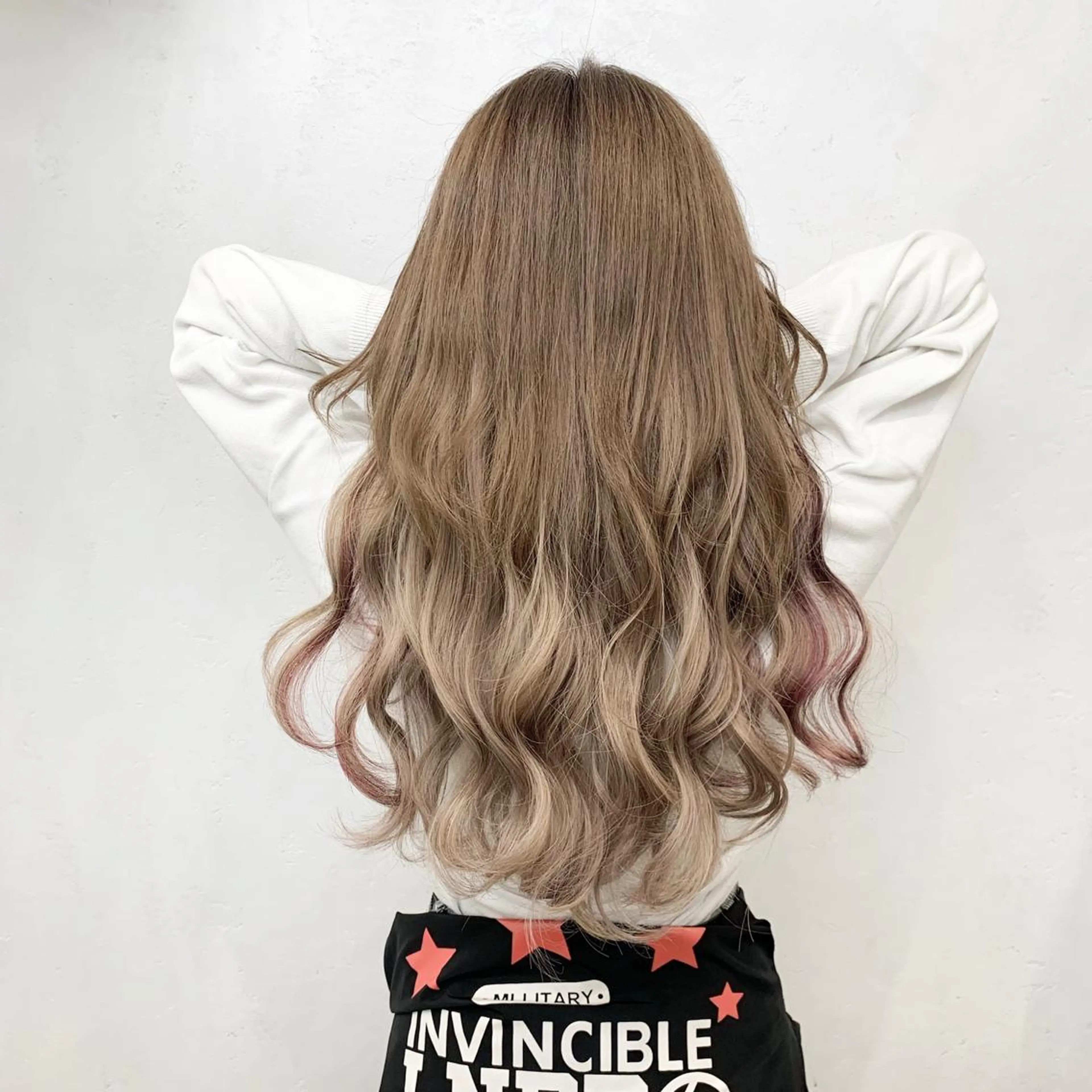 ロング カラー ヘアアレンジ シールエクステ エクステ エクステ TATSUYA アートディレクターのヘアスタイル