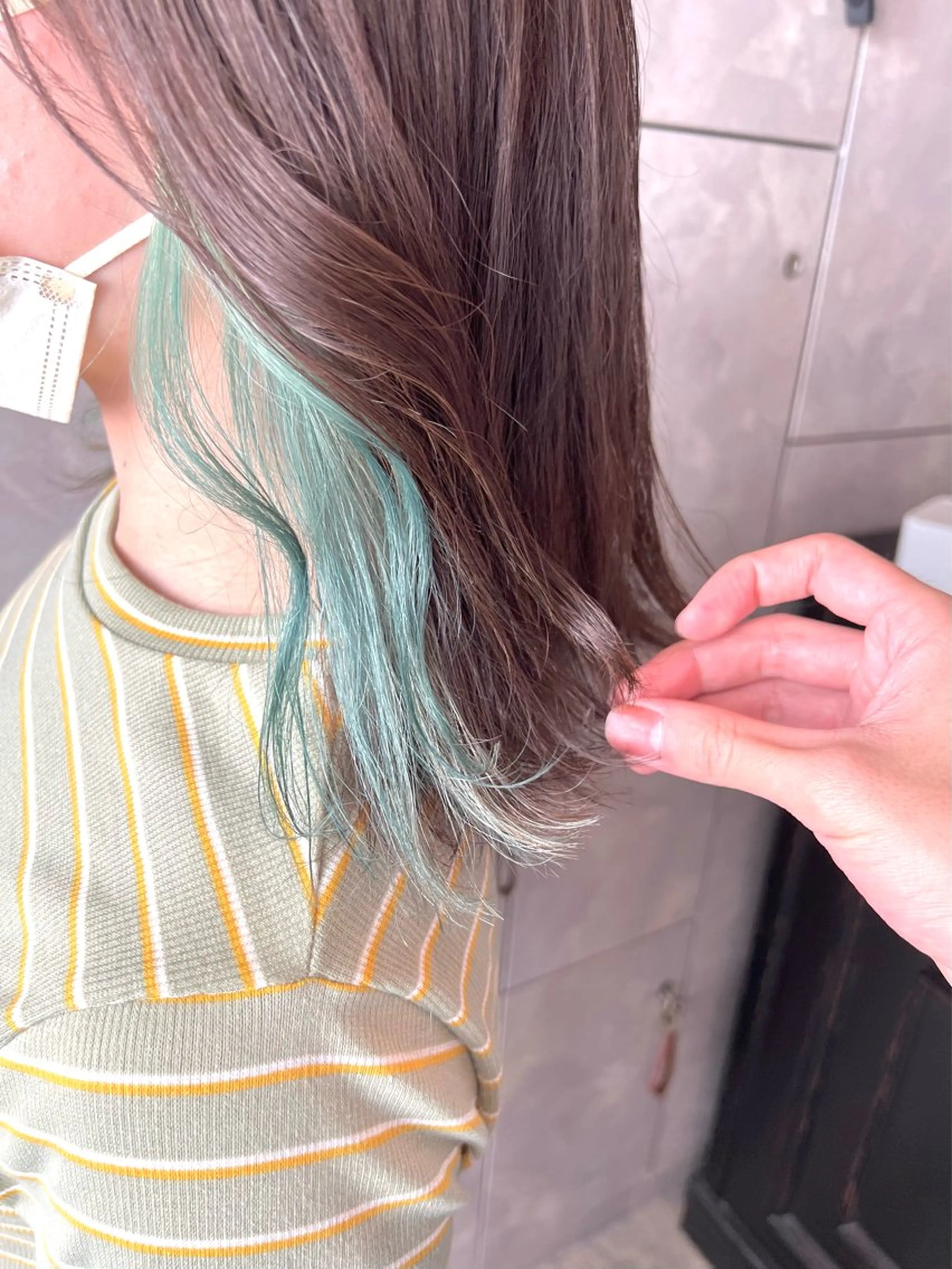 ミディアム カラー ヘアアレンジ ヘアカラー トリートメント ヘッドスパ ヘアセット 🌈インナーカラー ‘ショウマ’🌈のヘアスタイル