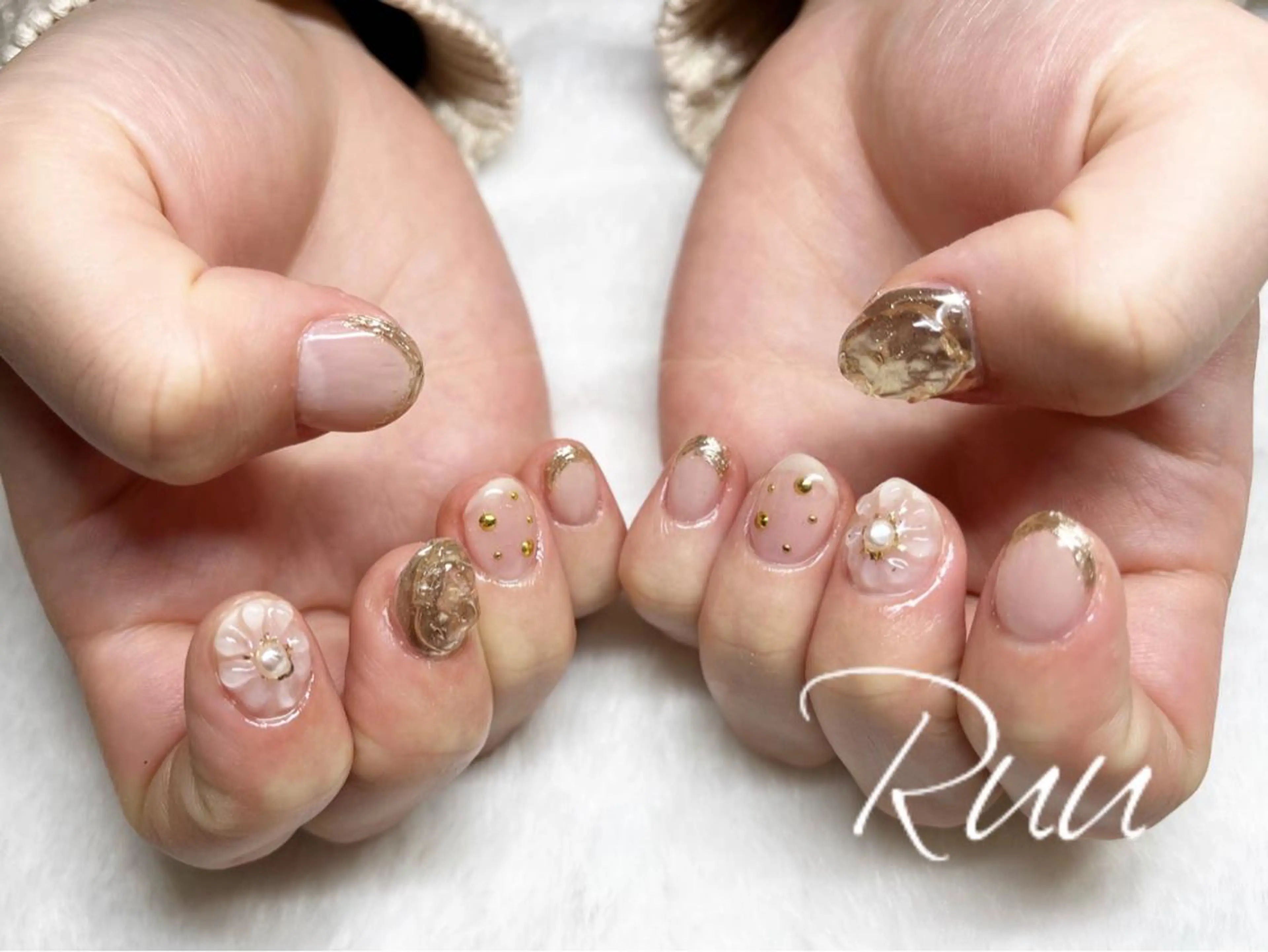 ネイル アートネイル フットネイル フレンチネイル キラキラネイル 韓国ネイル Nail salon Ruuのネイルデザイン