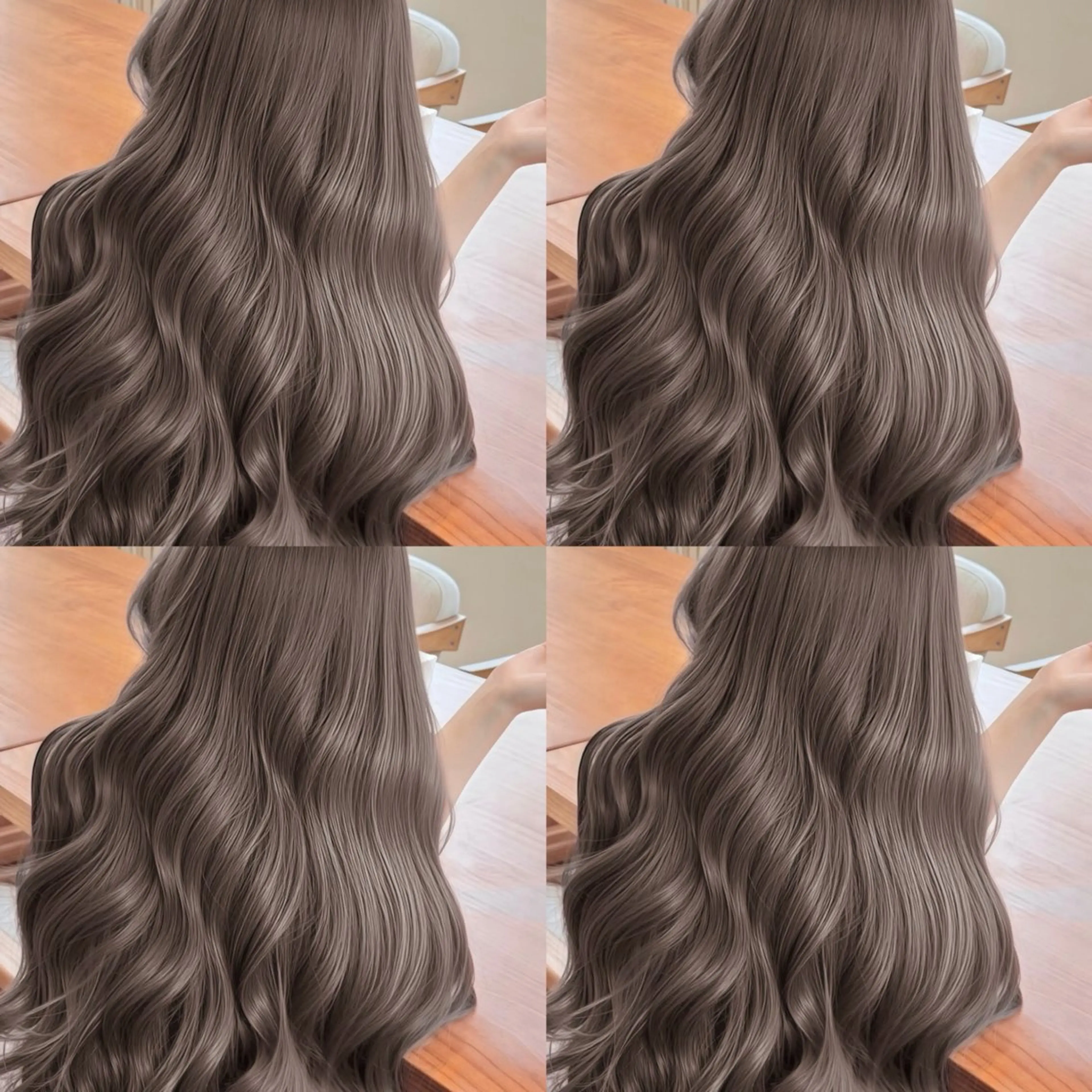 ミディアム ヘアカラー トリートメント ヘッドスパ 透明感♡グレージュ ♡ミルクティー♡のヘアスタイル