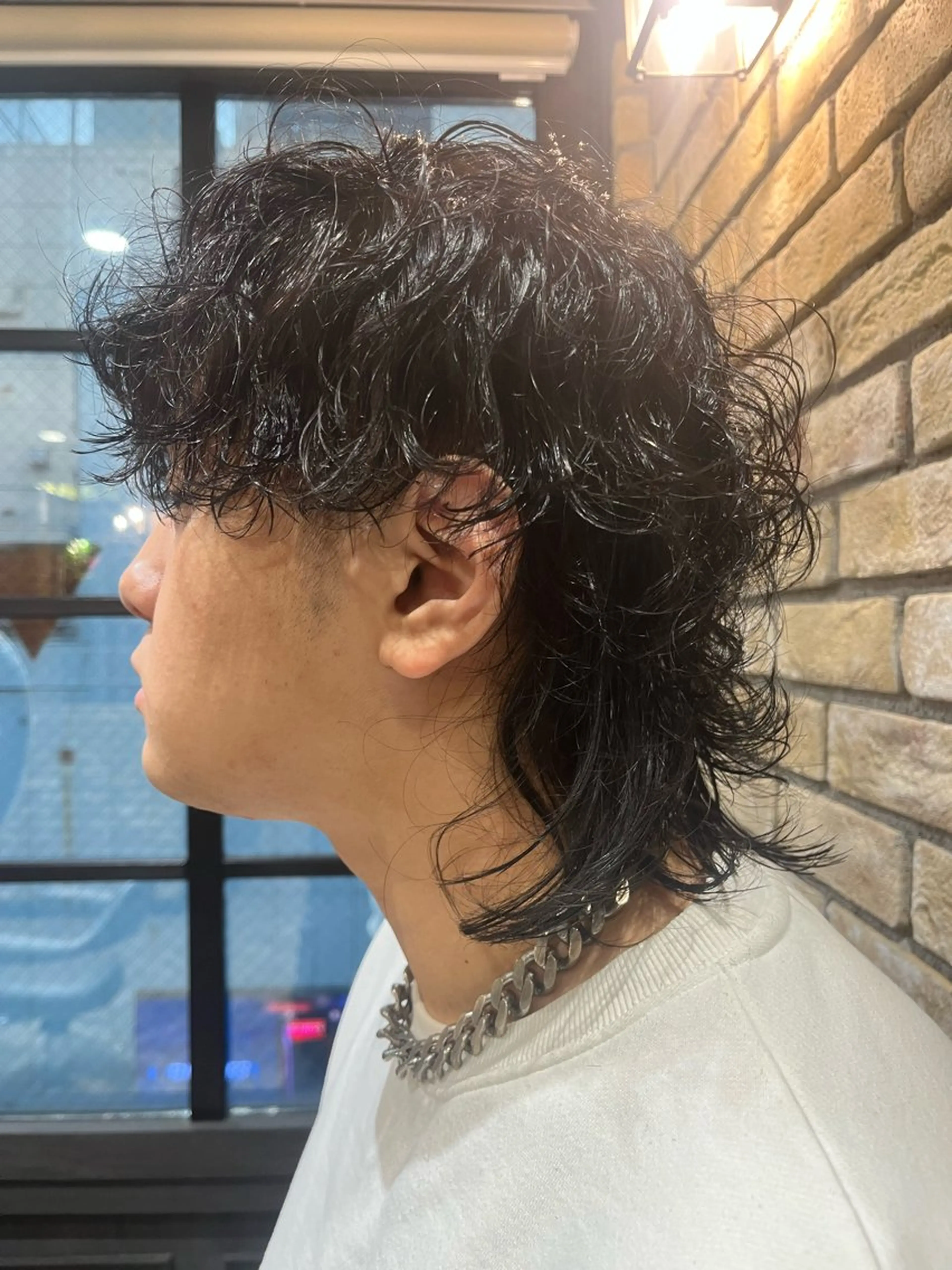 ミディアム ミディアムパーマ ウルフカット カット パーマ トリートメント Monan渋谷 YUUKIのヘアスタイル