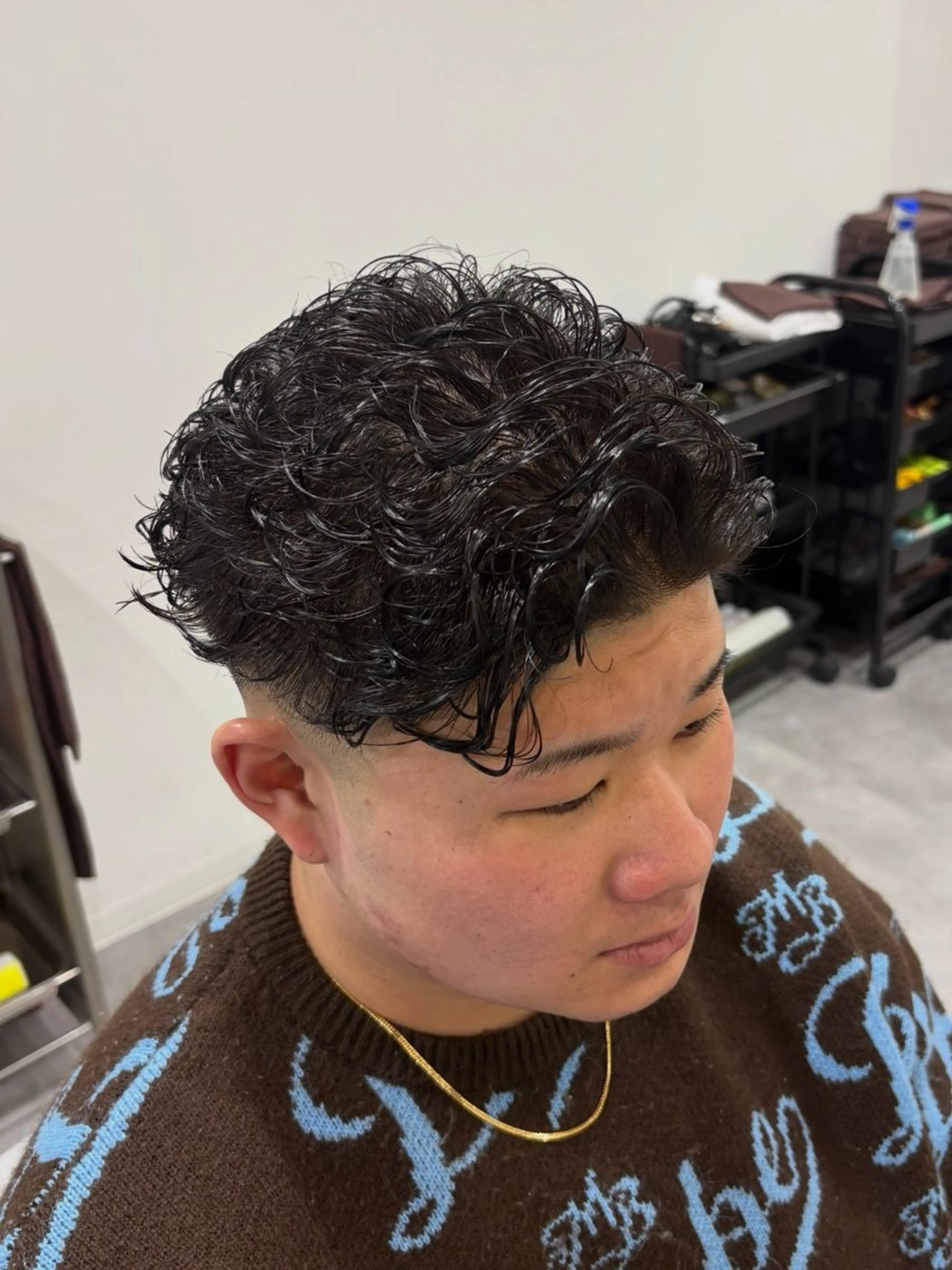 パーマ メンズ カット パーマ 深澤 知樹のヘアスタイル
