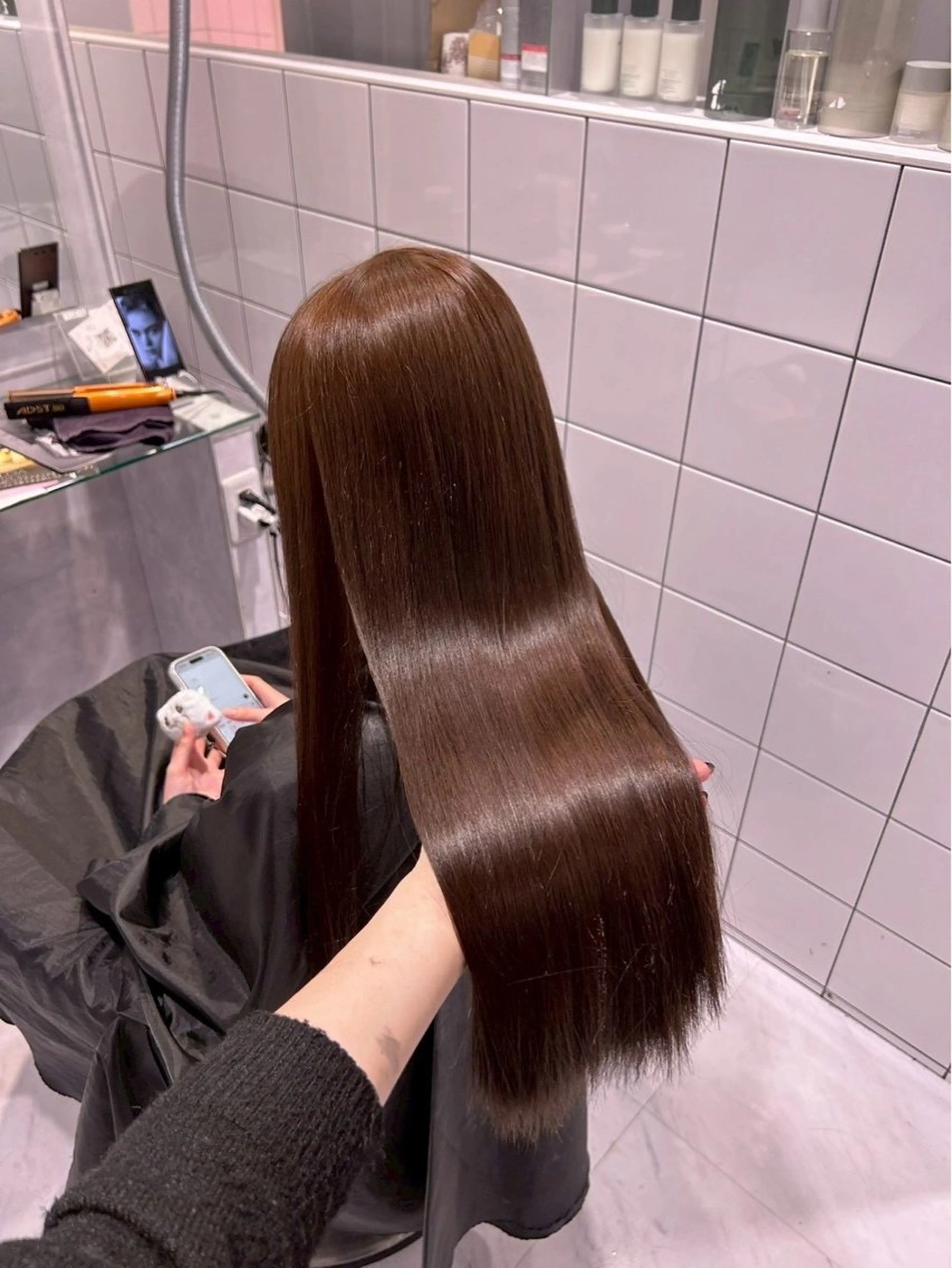 ロング トリートメント 韓国ワンホン透明感 カラー✨🖤ここあのヘアスタイル