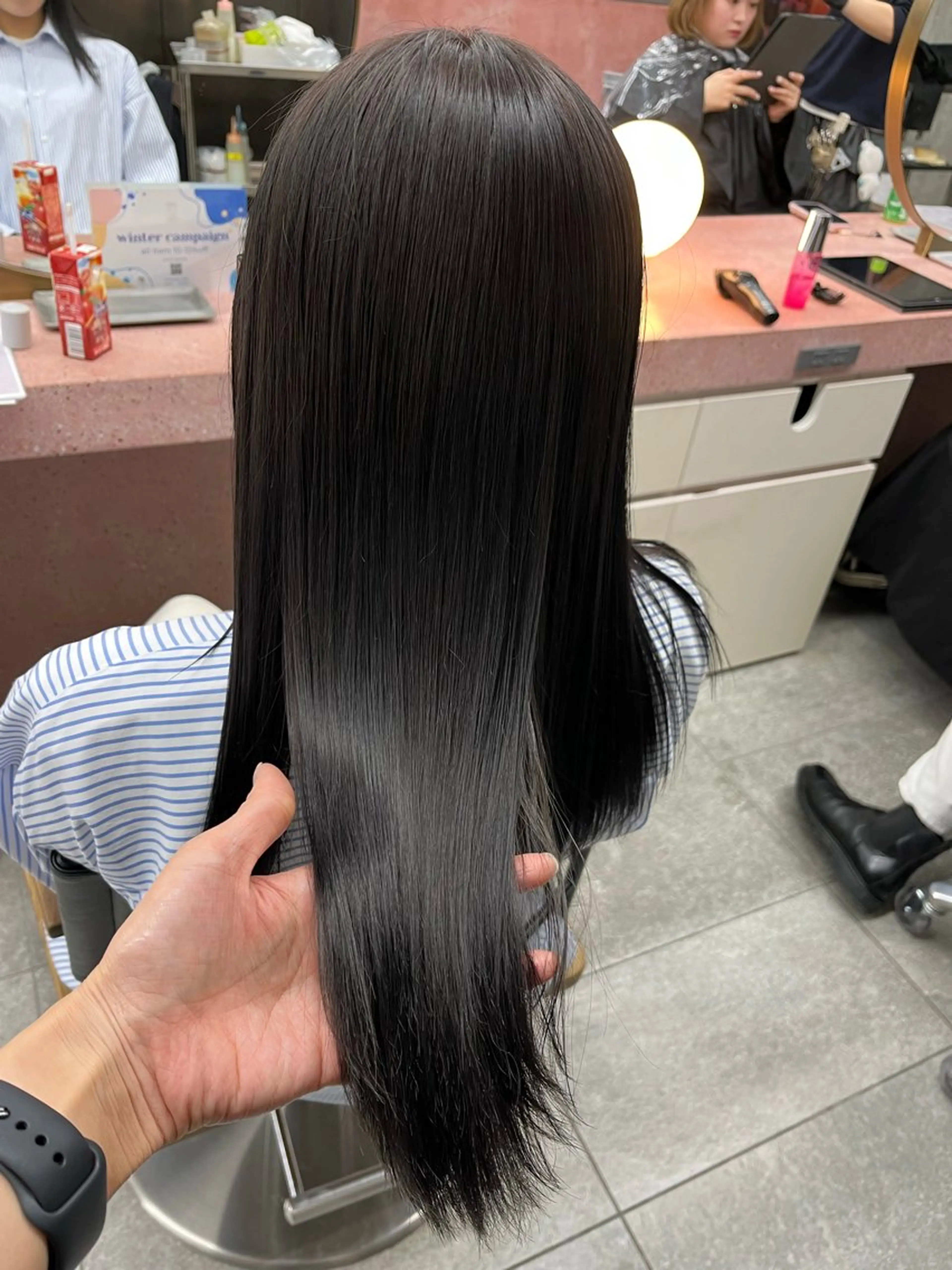 セミロング 酸性ストレート 縮毛矯正 小木曽智美 /ボブ/ショートのヘアスタイル