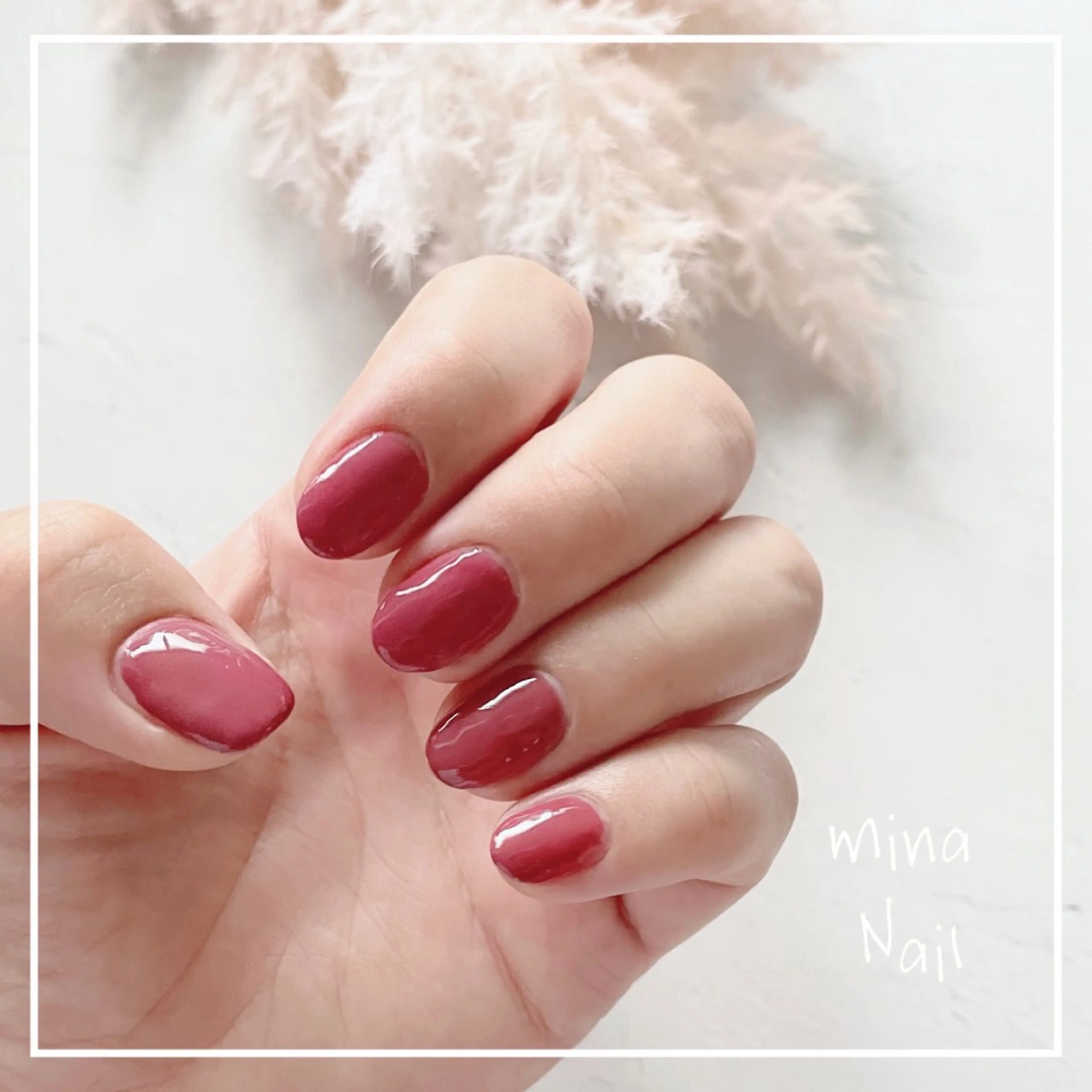 ネイル ワンカラーネイル ピンク mina Nailのネイルデザイン