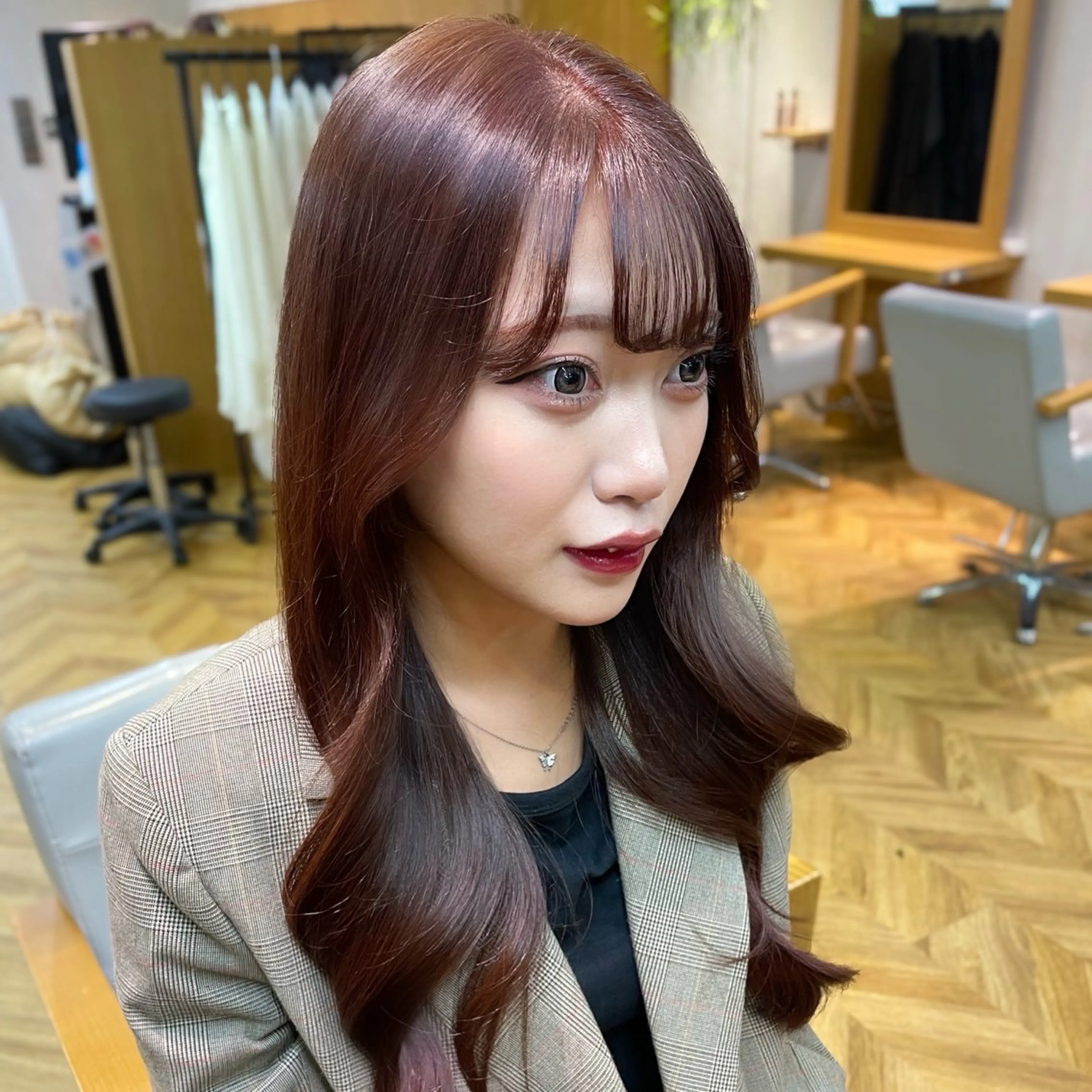 【ミニモ限定🫶💗】♡トレンドヘア♡ 韓国風レイヤーカット + ちゅるっと透明感カラー🩵ᩚ🪽の写真