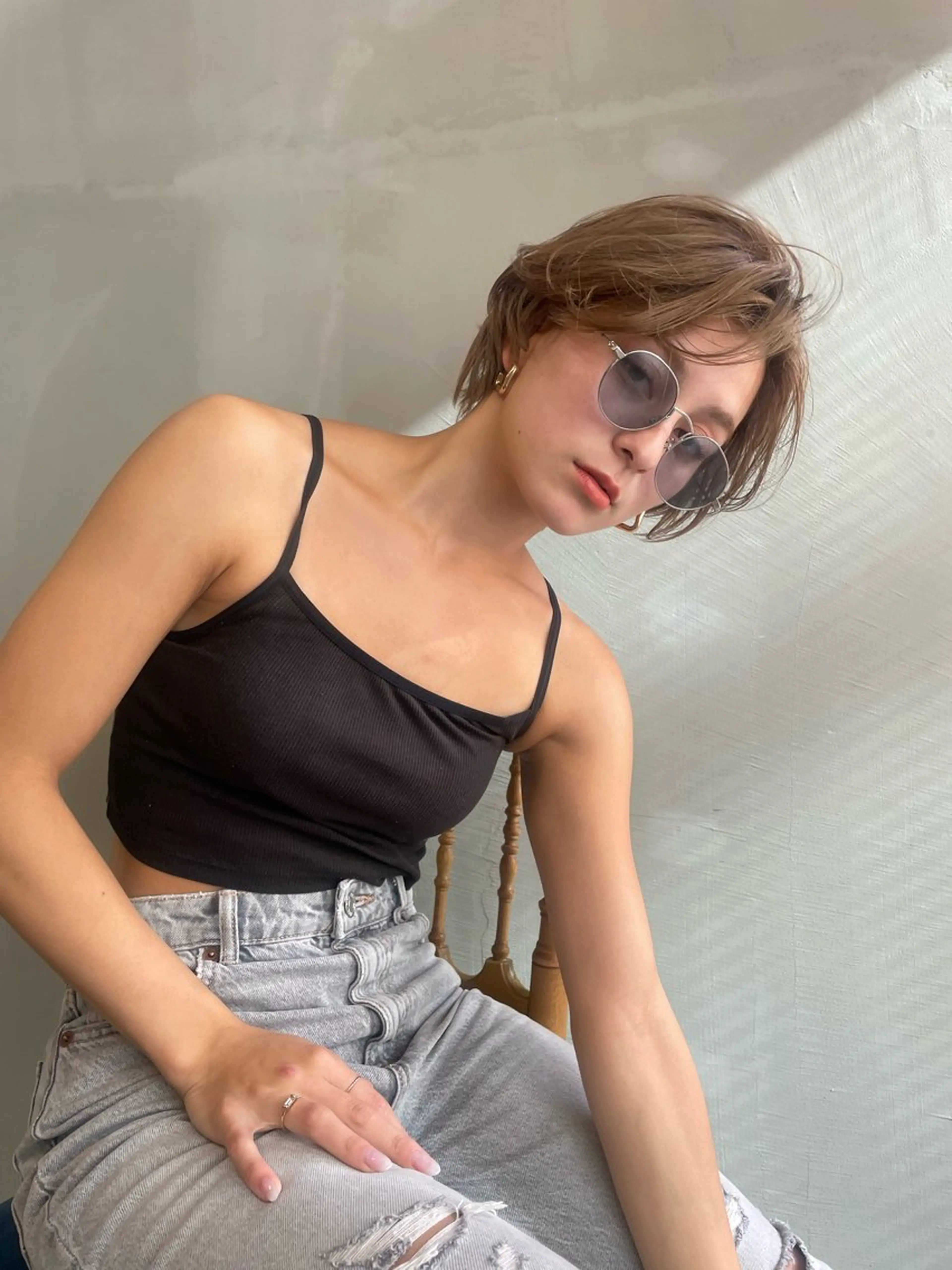 ショート カラー カット ヘアカラー トリートメント ショート/ボブ/ 心斎橋/宮脇美奈のヘアスタイル