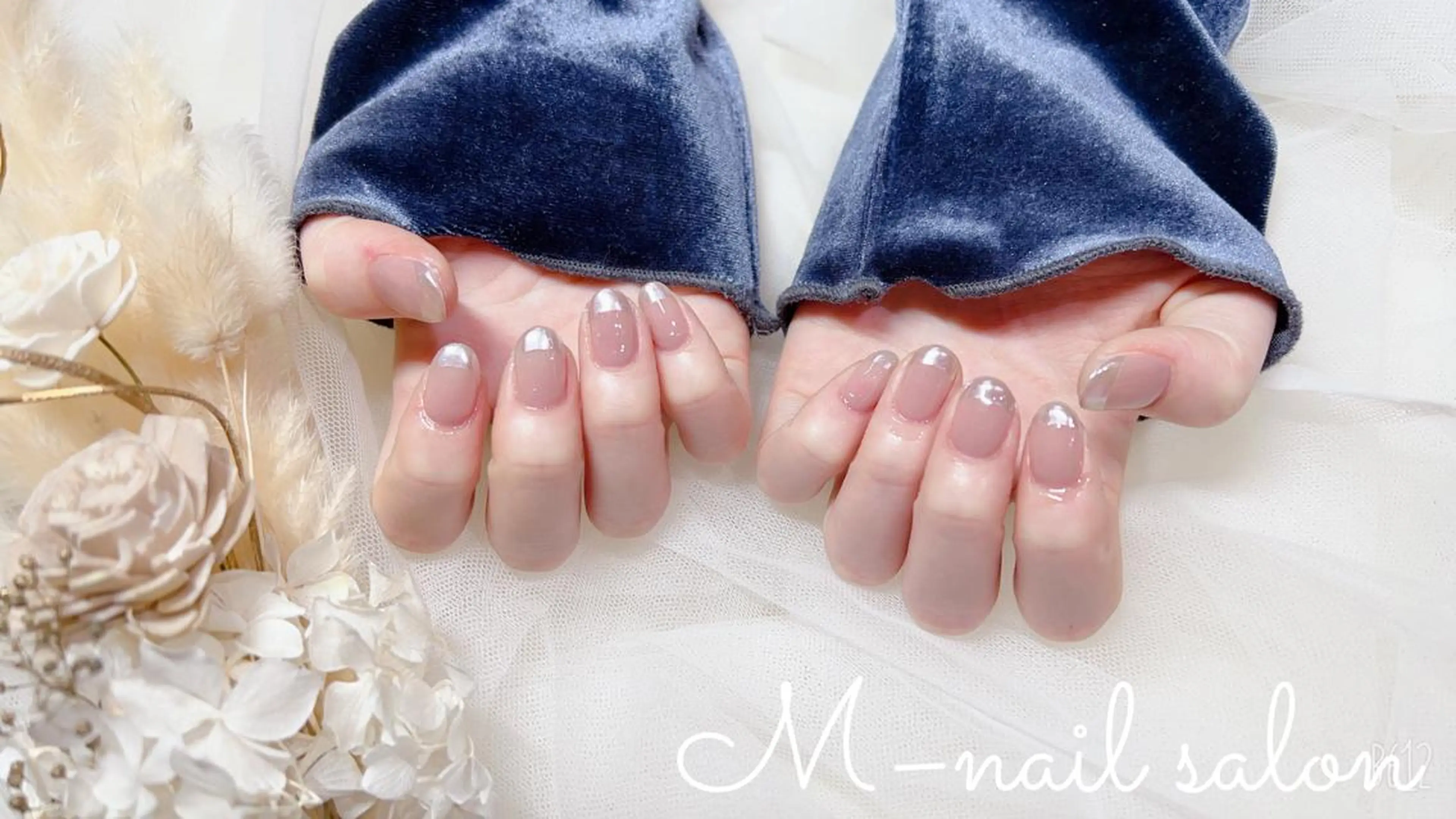 ネイル フレンチネイル ミラーネイル M_ nail salonのネイルデザイン