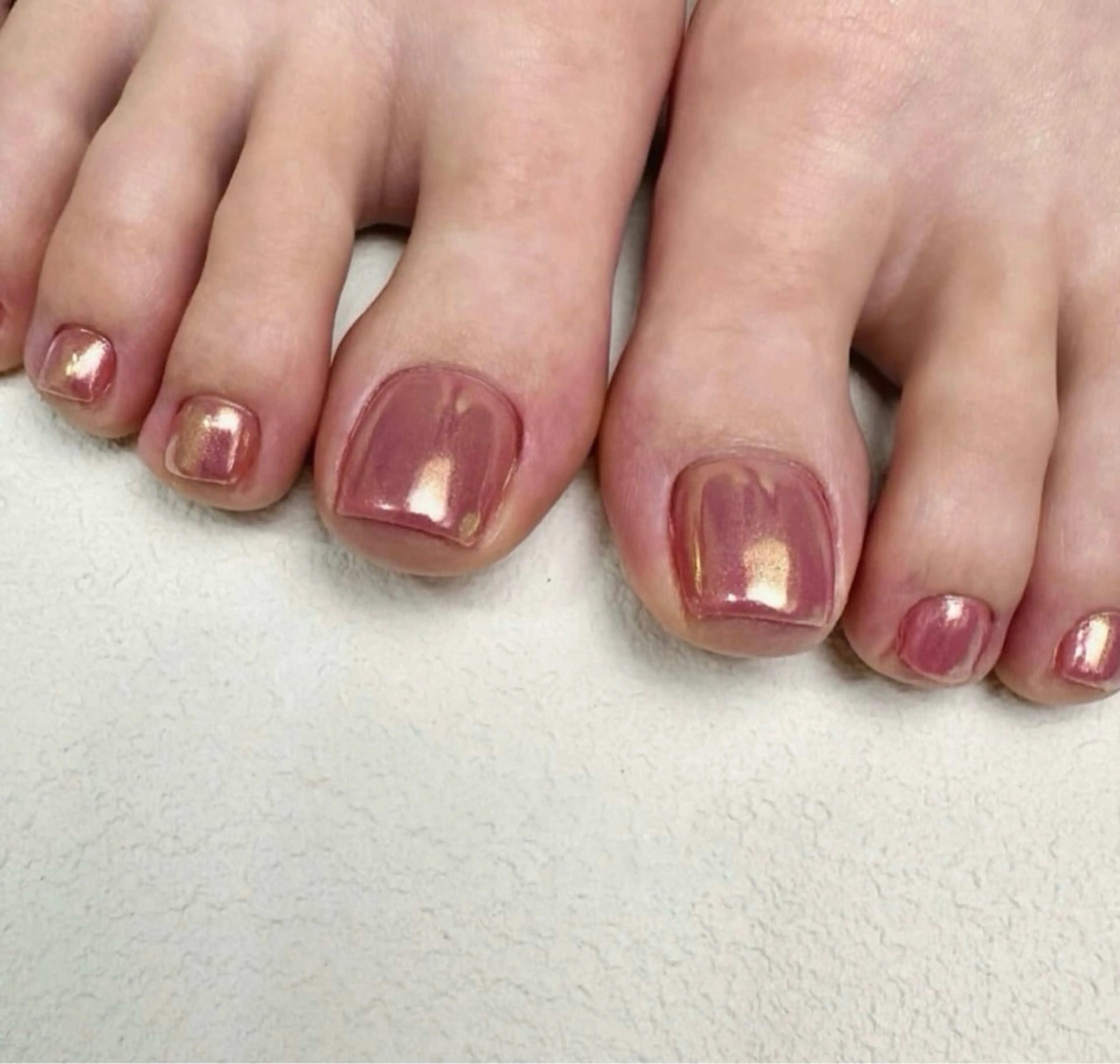 【Foot】フットミラーorオーロラネイル(ベースカラー込み)の写真