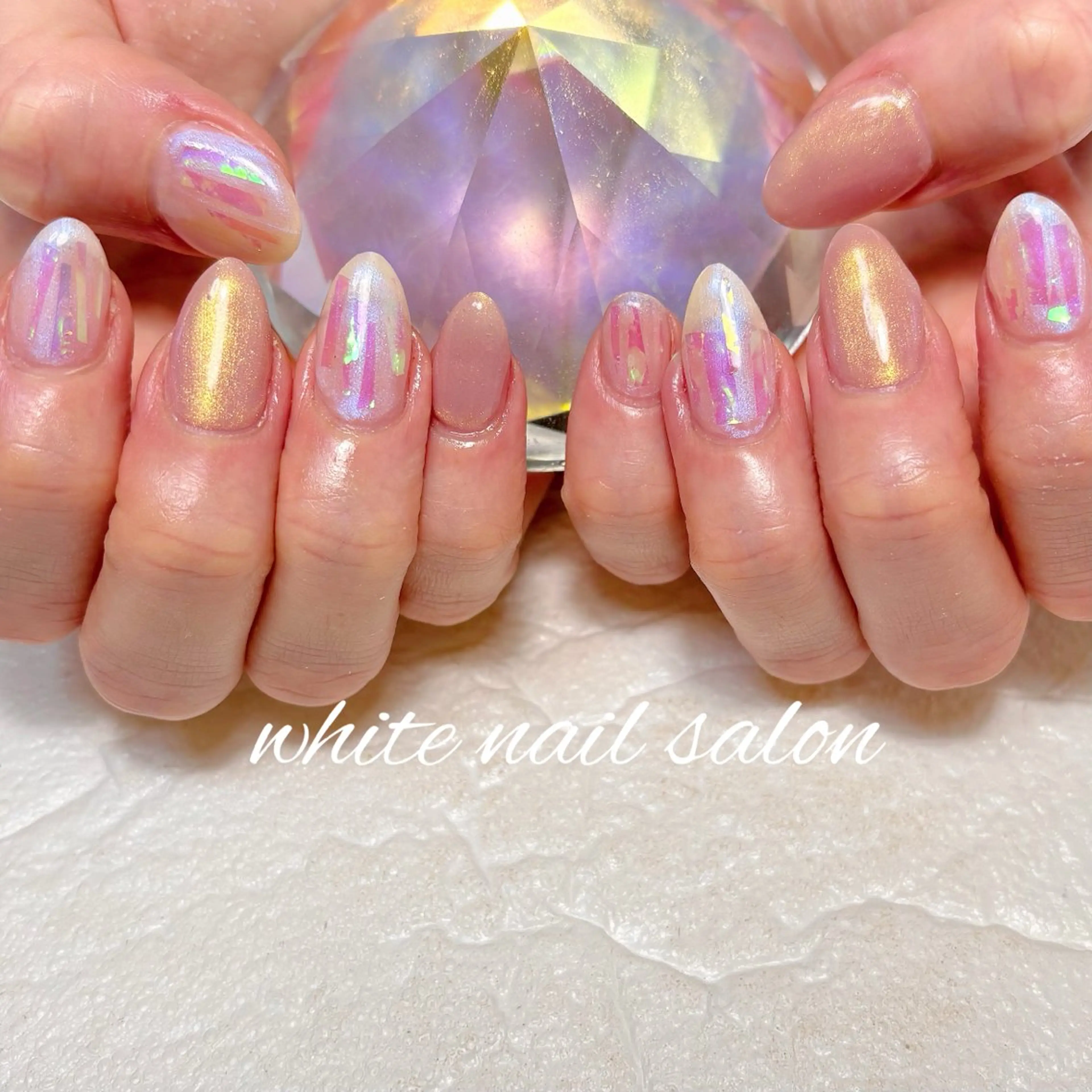 ネイル フットネイル ラメ(グリッター) ハンドネイル white nail salonのネイルデザイン