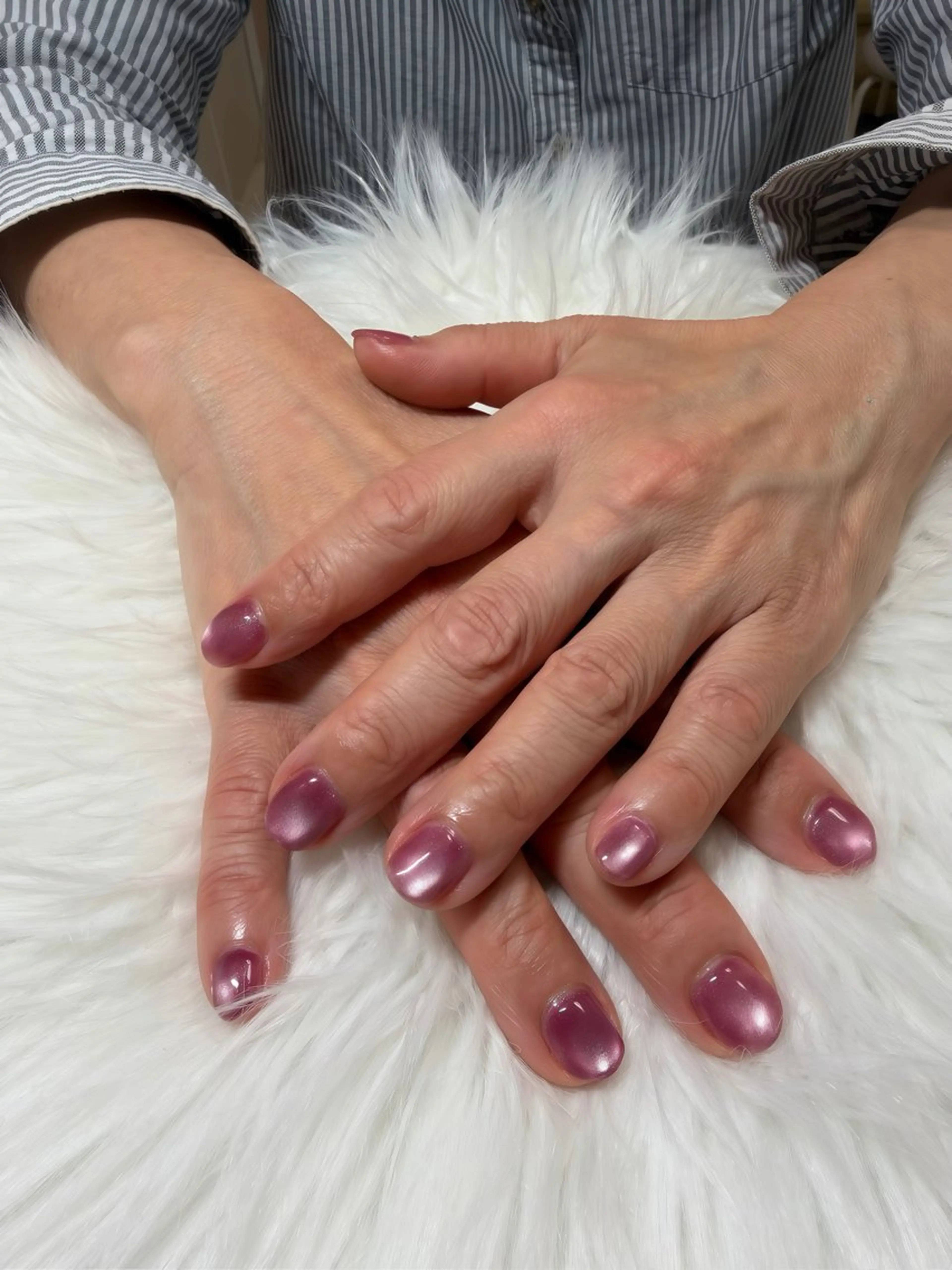 ネイル マグネットネイル ニュアンスネイル ピンク nail salon Lapin所属・Lapin MIZUのネイルデザイン