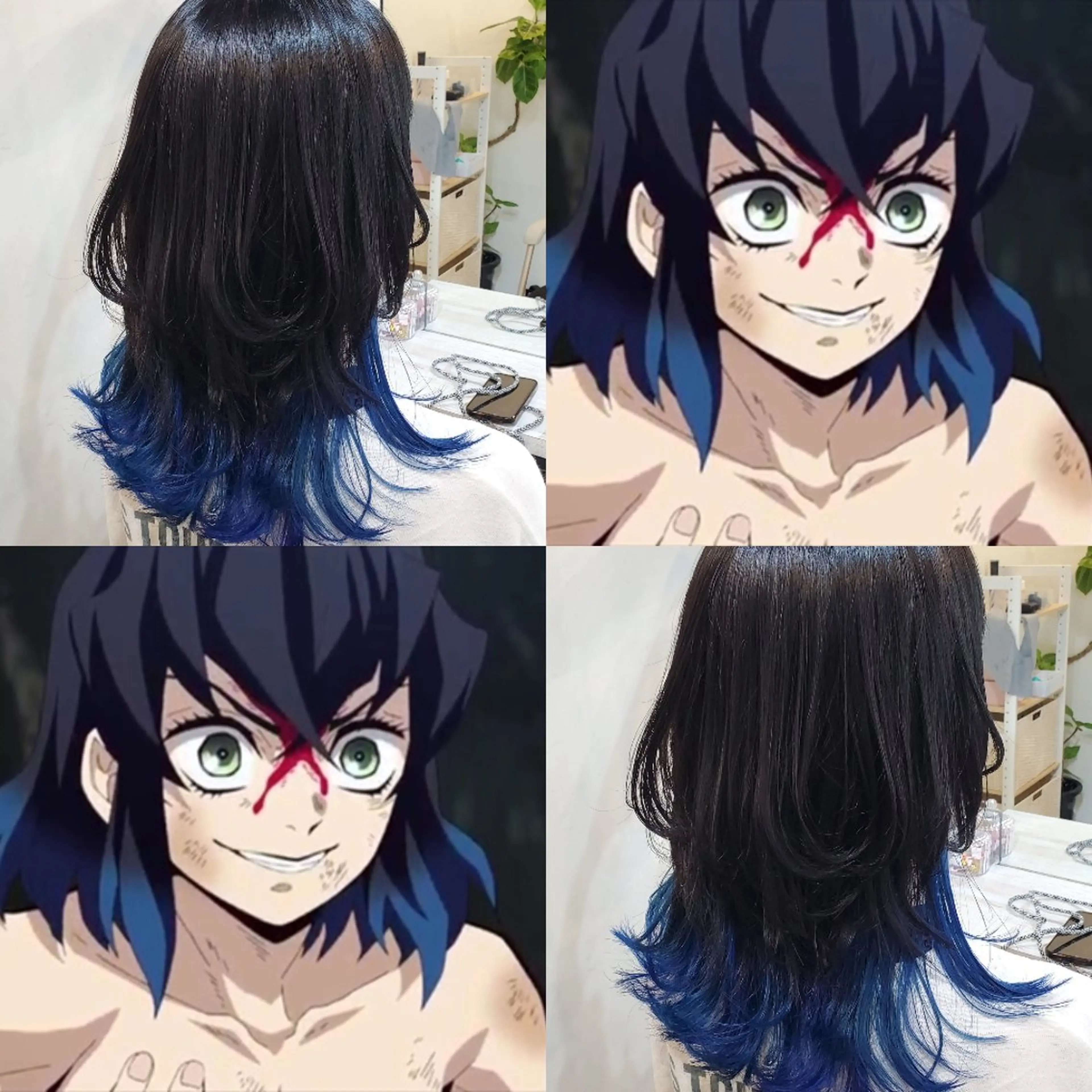 セミロング カラー ヘアカラー トリートメント 派手髪/ハイトーン/ エクステ✨ユウキのヘアスタイル