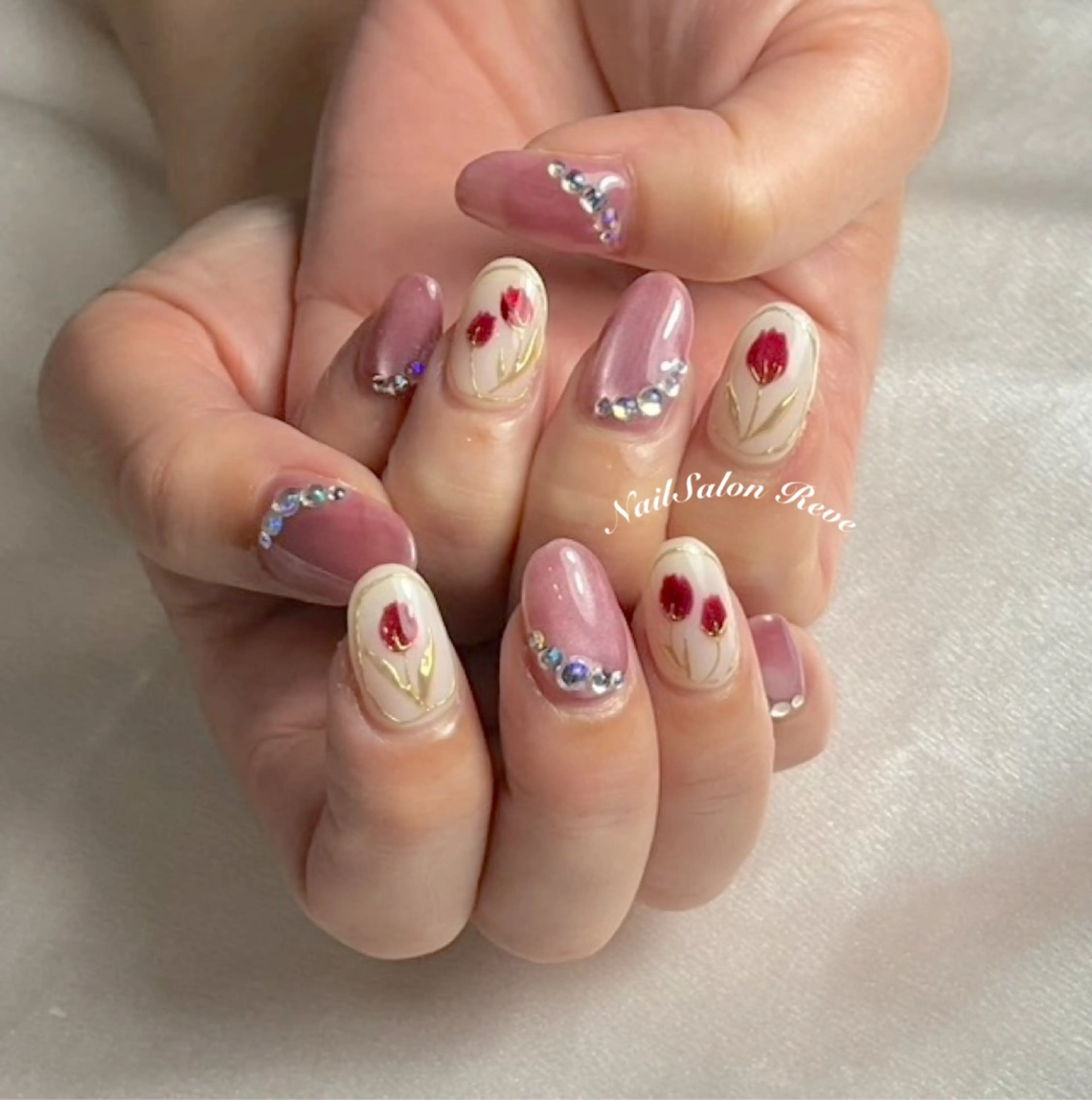 ネイル 春ネイル ハンドネイル NailSalon Reveのネイルデザイン