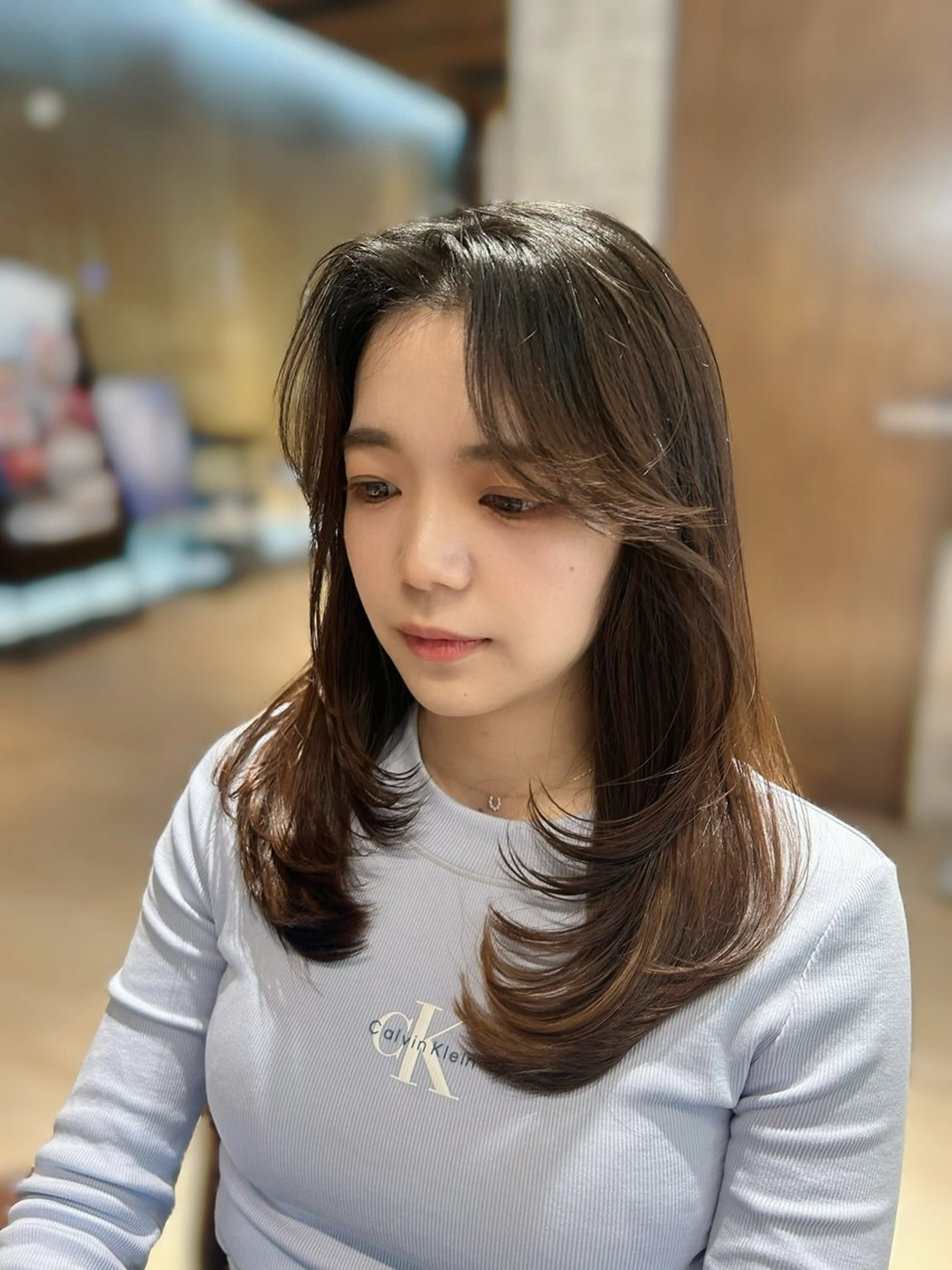 ロング カット ヘアカラー トリートメント 🎀大竹美侑／顔まわ りカット／レイヤーのヘアスタイル