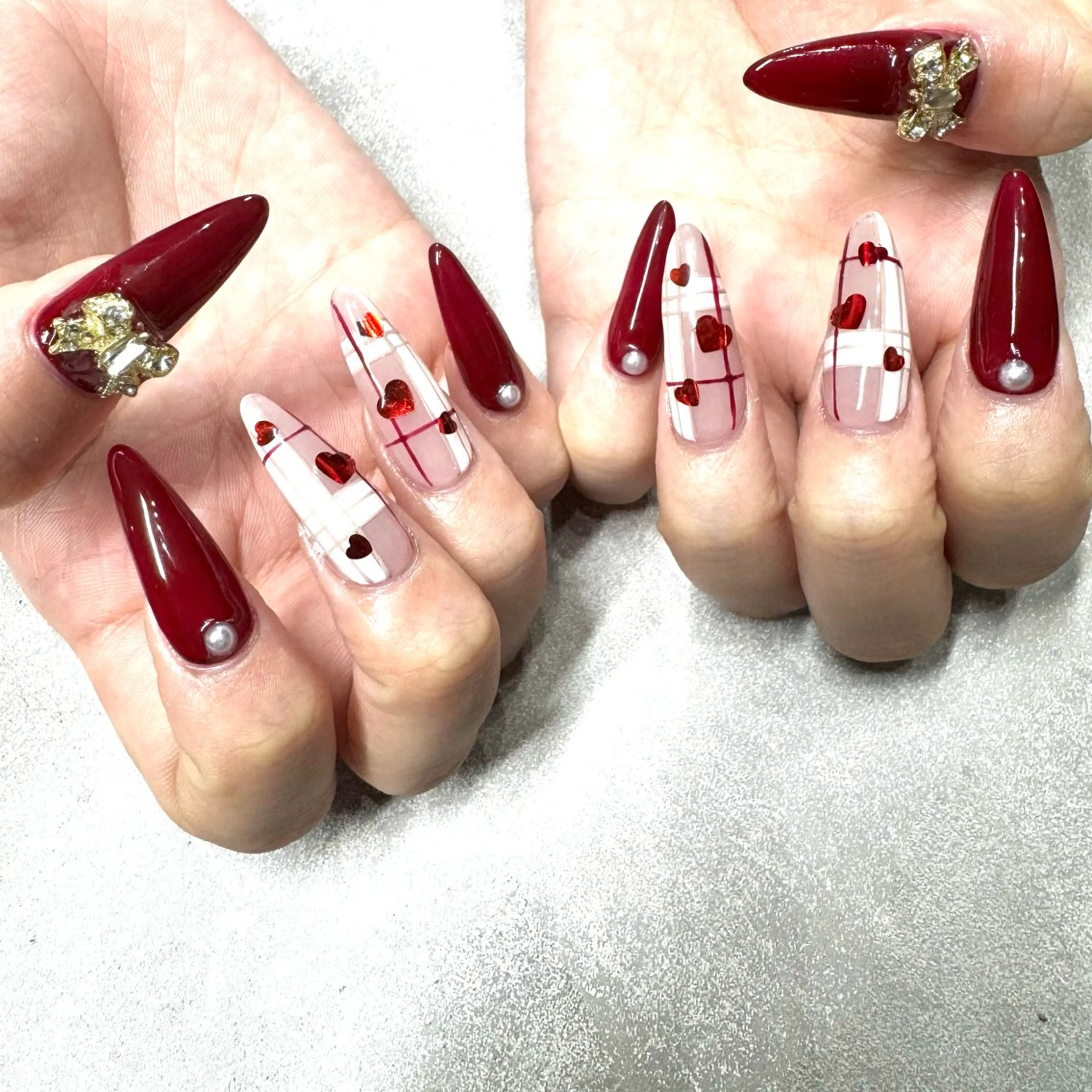 ネイル ハート ハンドネイル private salon lien所属・private salon　lienのネイルデザイン