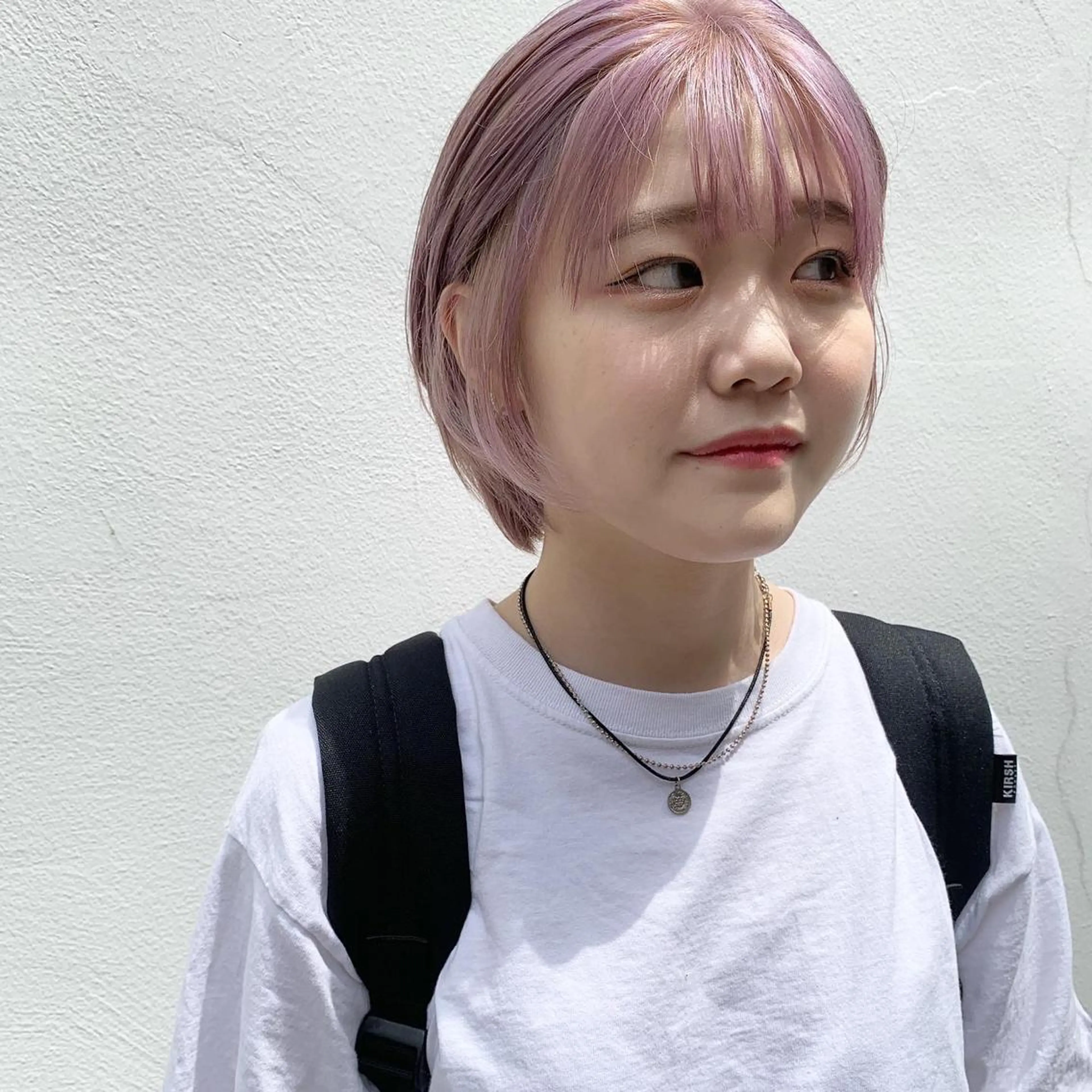 ショート カラー ラベンダーカラー ピンクカラー ピンクラベンダー カット ヘアカラー トリートメント tension 【テンション】のヘアスタイル
