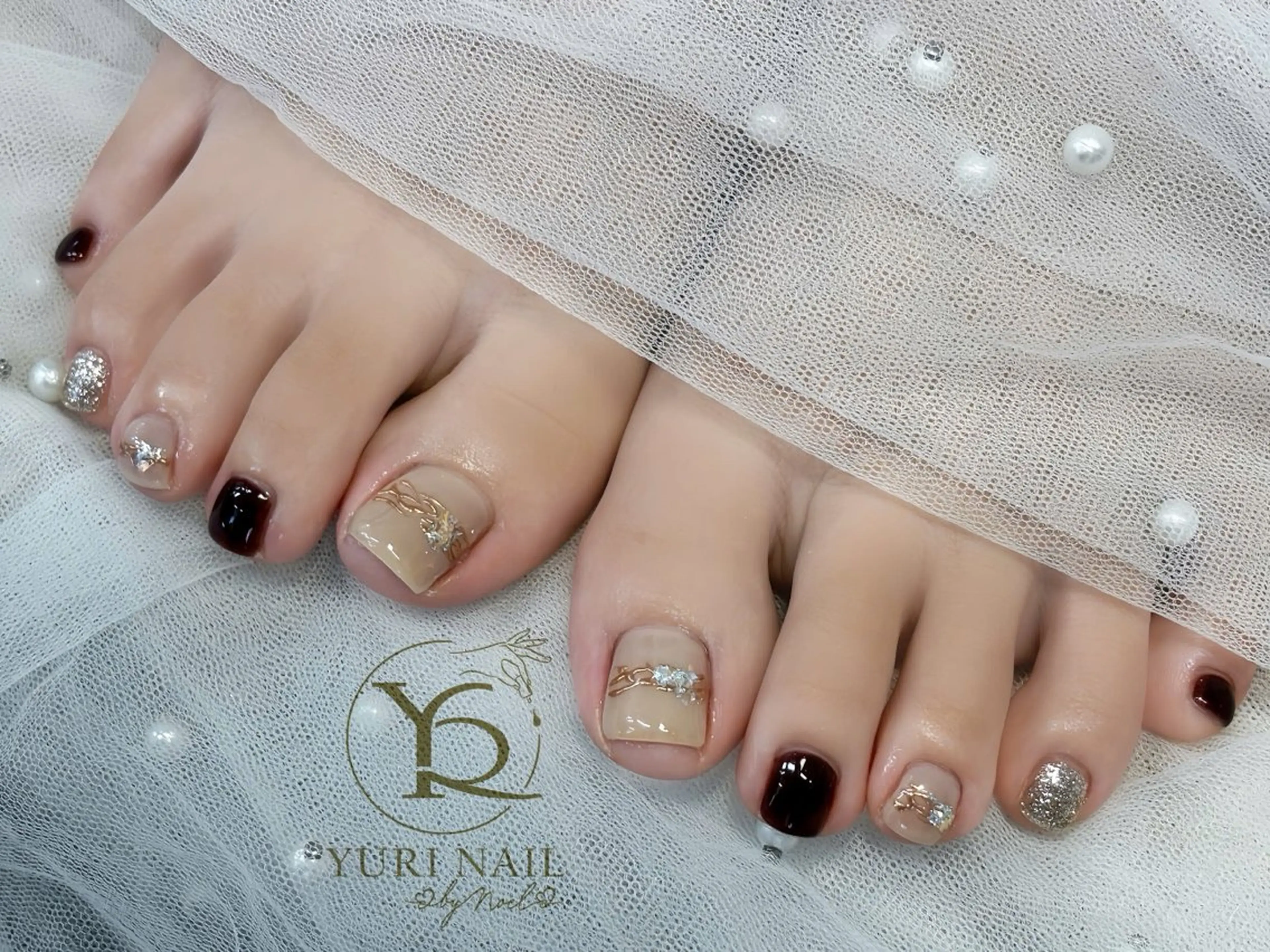 ネイル チークネイル フットネイル グラデーション 韓国ネイル 持ち込み YURI Nail Narita所属・YURI Nail NARITAのネイルデザイン