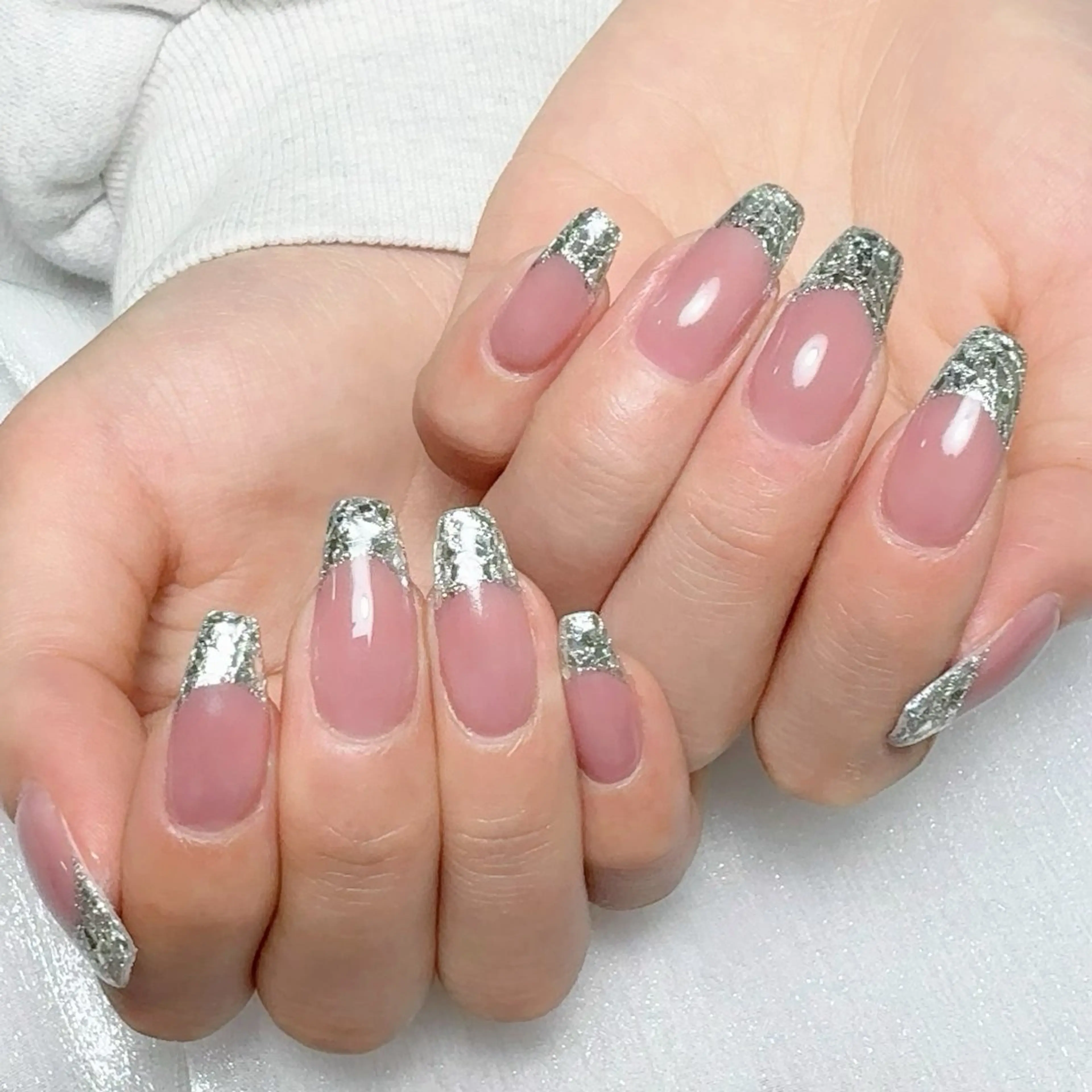 メンズ ネイル メンズ韓国風 アートネイル オーロラネイル ガーリー キラキラネイル ハンドネイル Nail salon 木にいるのネイルデザイン