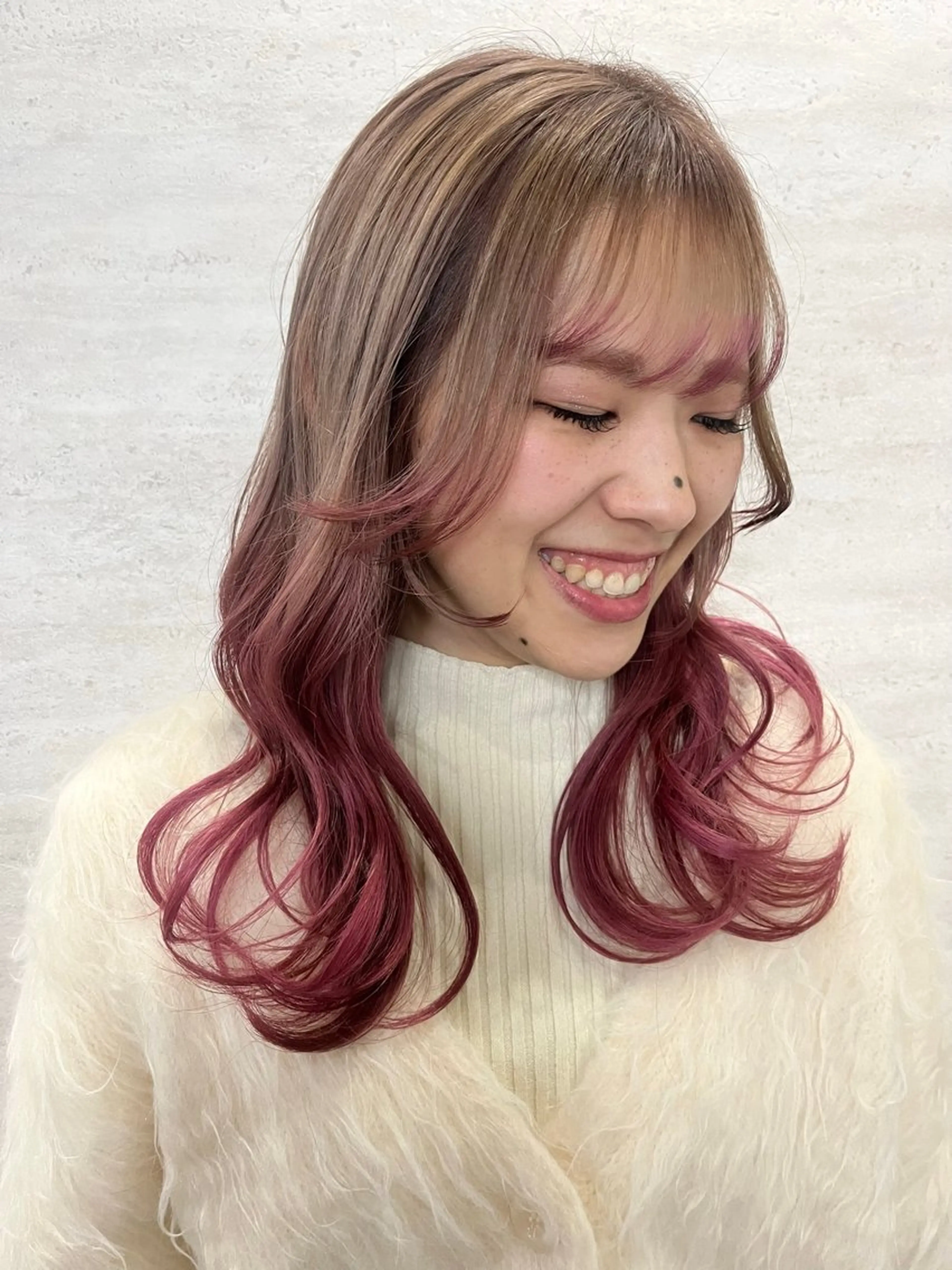 ミディアム カラー ヘアアレンジ ヘアカラー 駅チカ【ali'i】 アリイ花崎友美☘のヘアスタイル