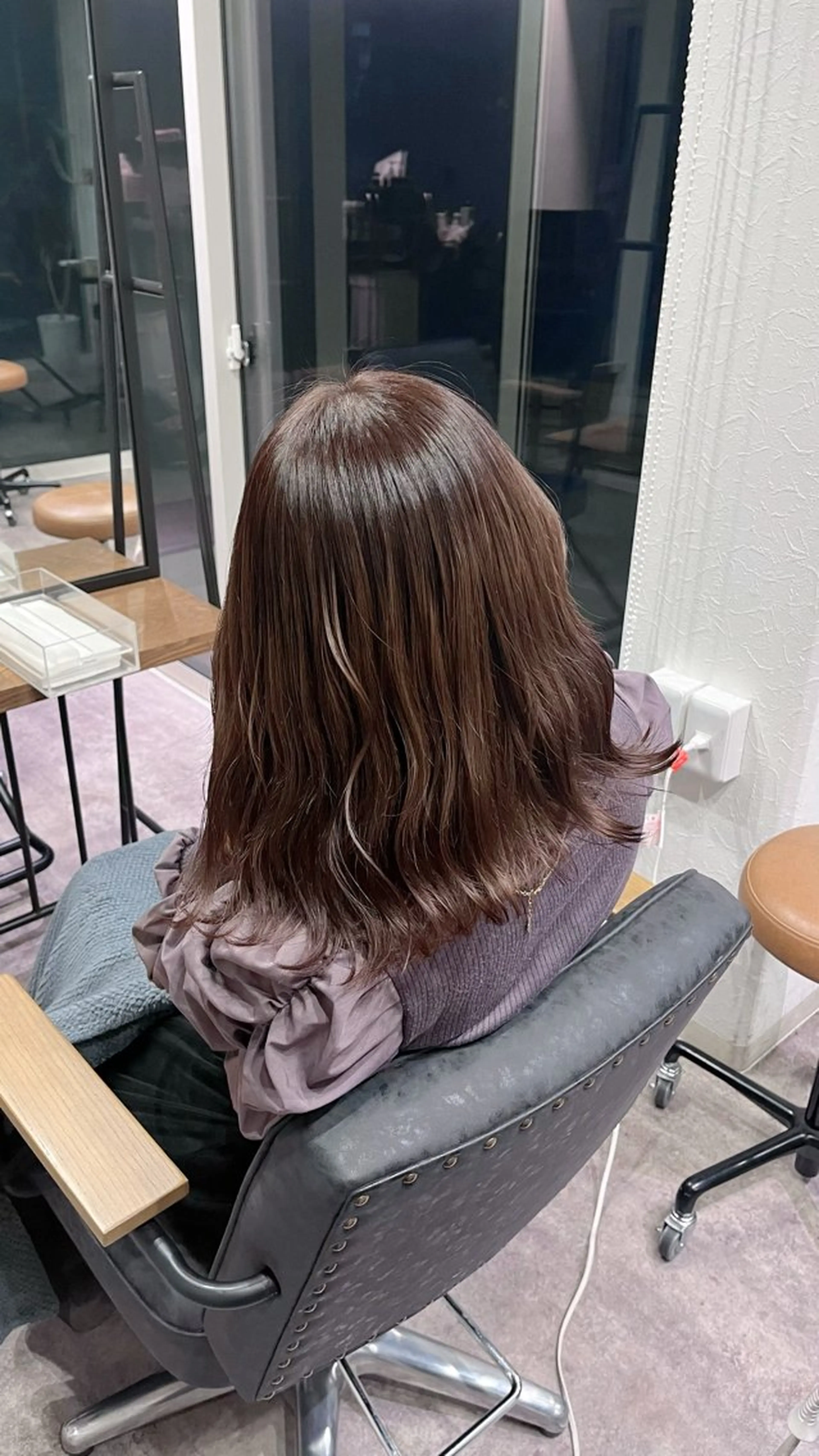 セミロング カラー ブラウンカラー モカブラウン カットモデル✂️ ゆうかのヘアスタイル