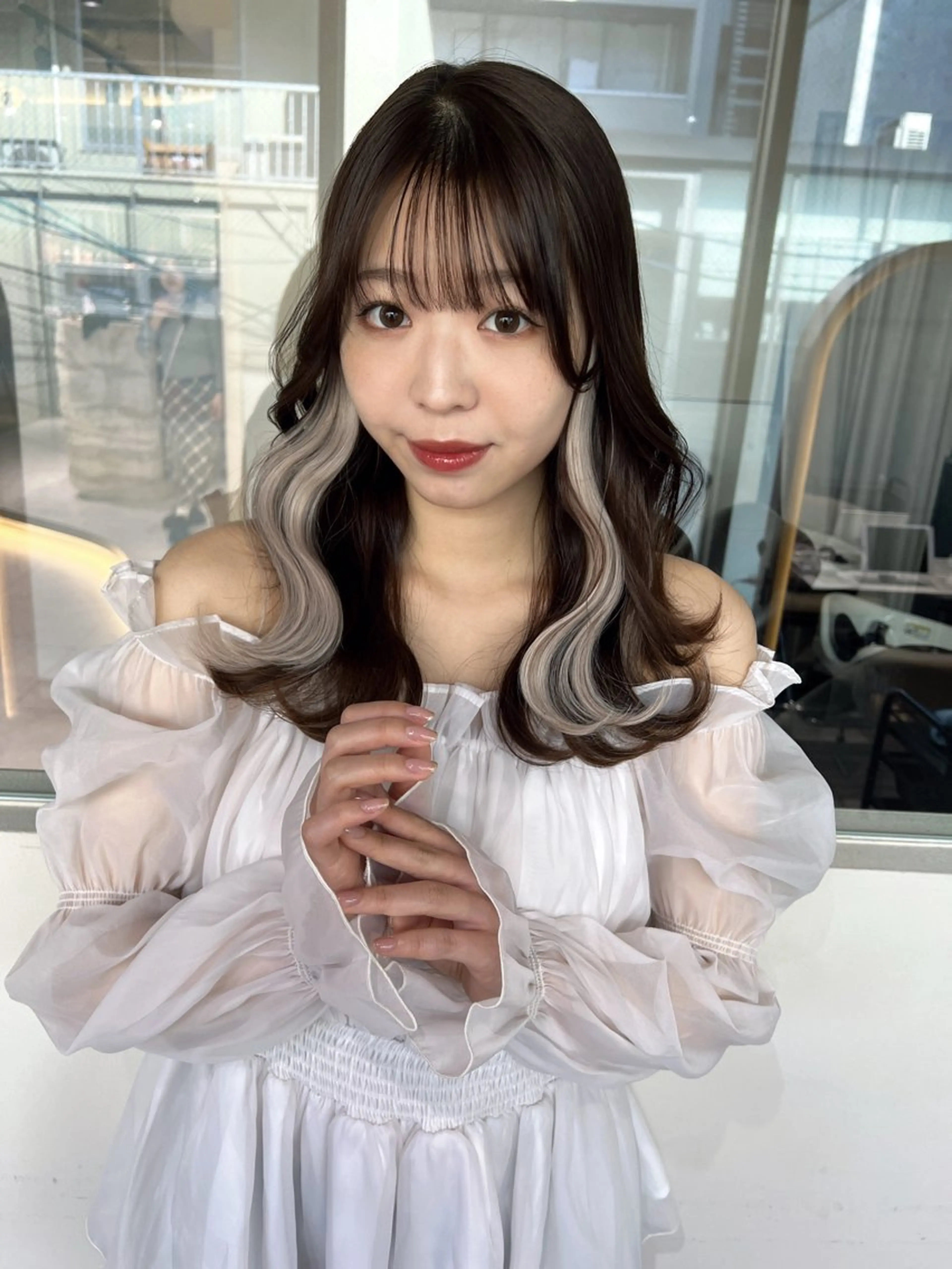 ロング カット ヘアカラー 博多ベージュ 🐻松井傑のヘアスタイル