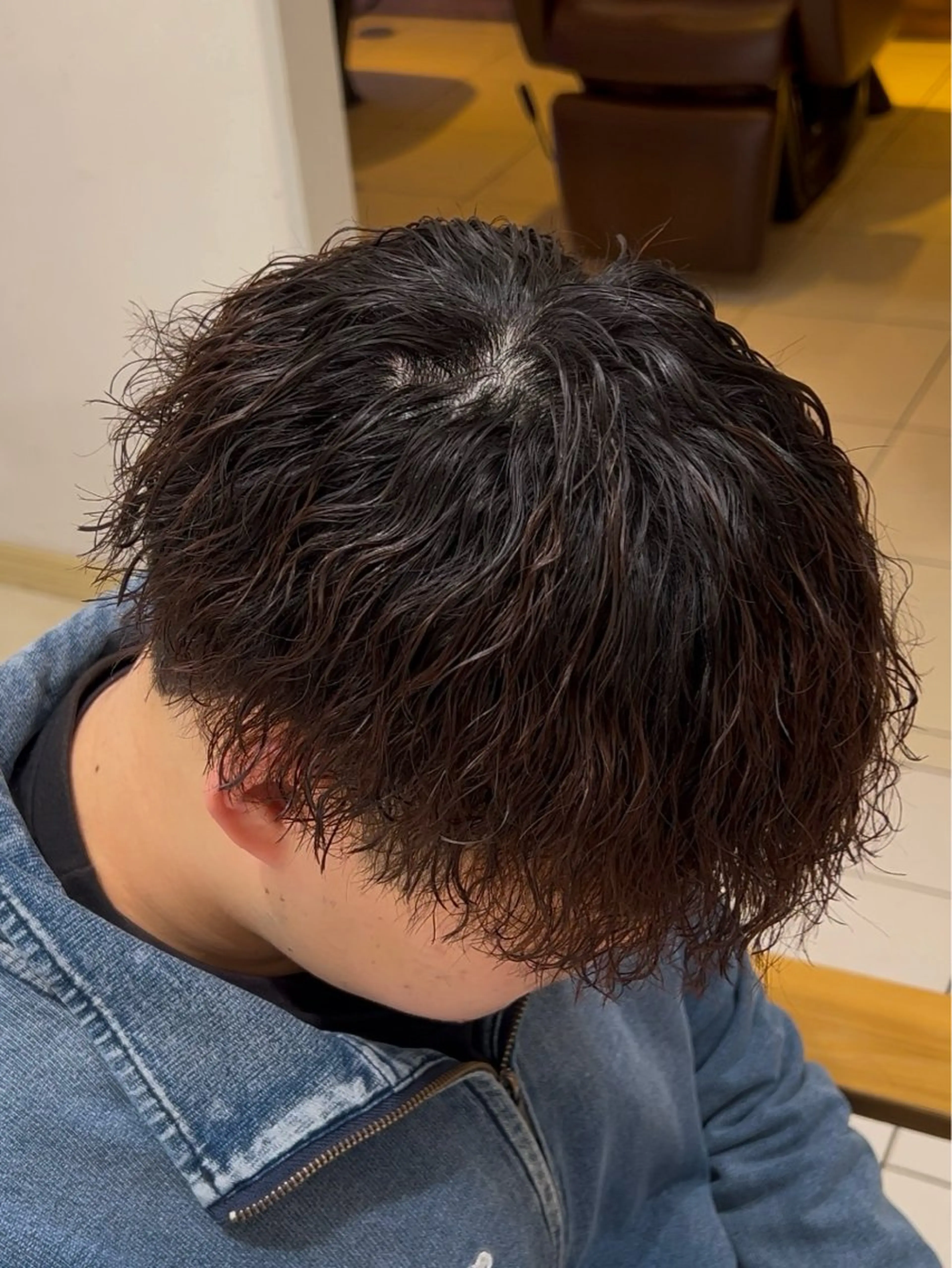 ショート パーマ メンズ メンズパーマ ツイストスパイラルパーマ スパイラルパーマ カット パーマ メンズ特化/勝田駅/ 佐和駅/鈴木輝瑠/のヘアスタイル